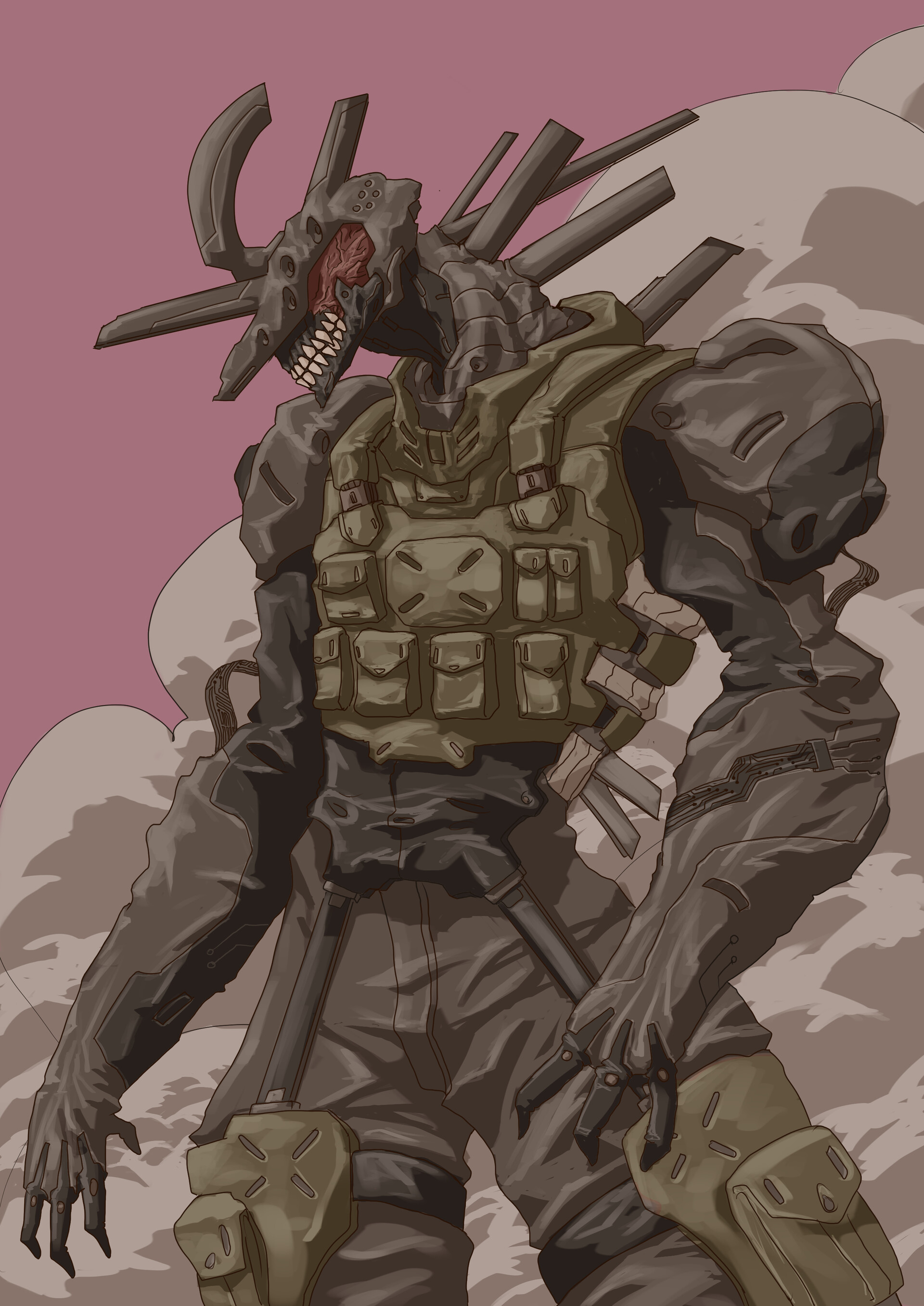Artstation Concept Alien Soldier Stan Moua