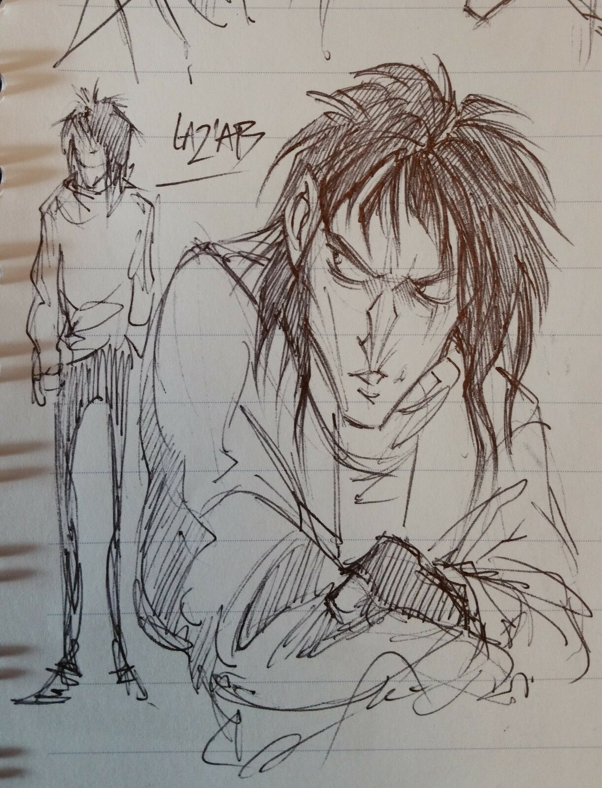 Original sketch of human!Laz'ab from 2018