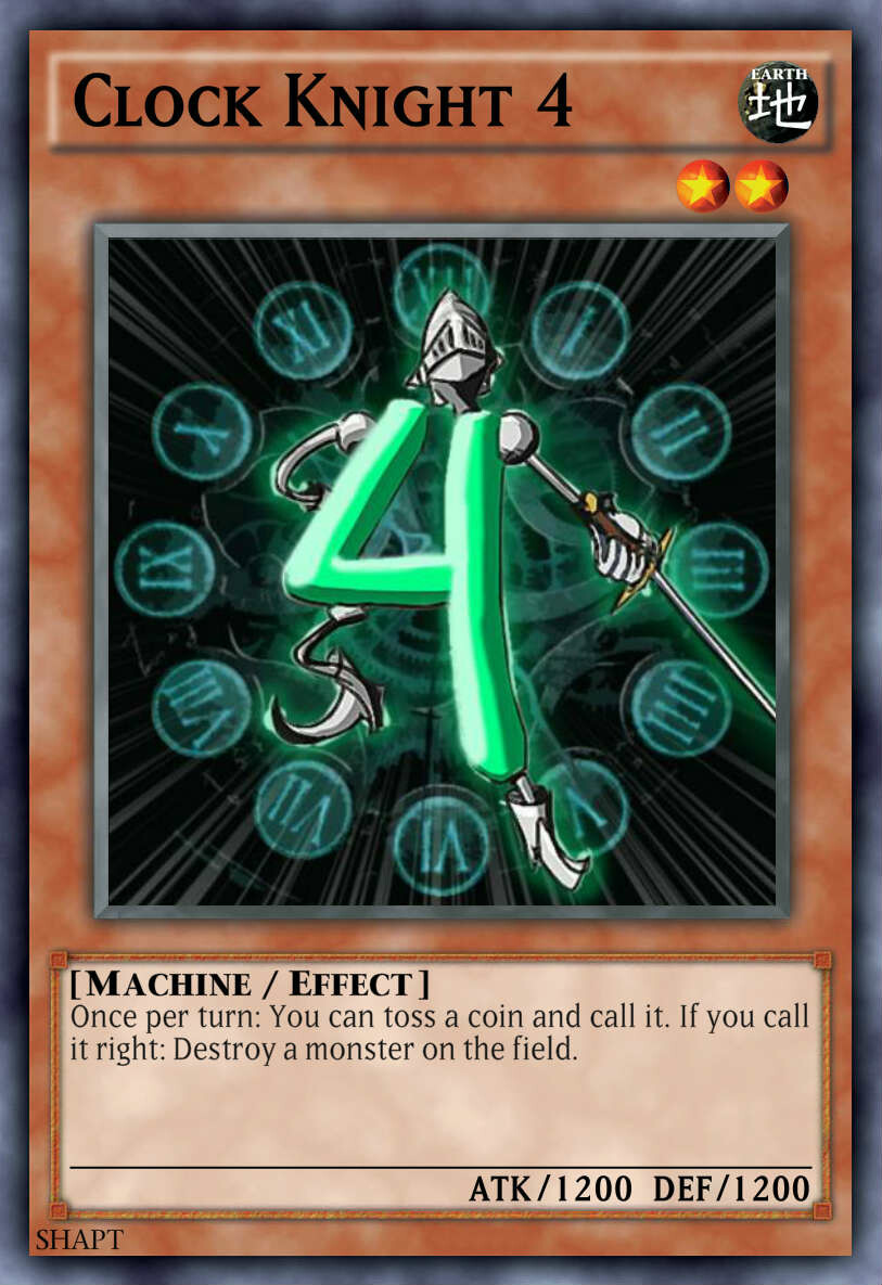 Shapt Art YuGiOh Custom Cards Clock Knights