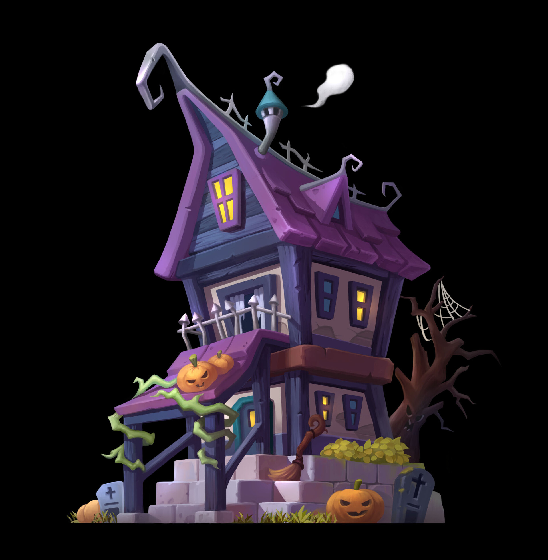 ArtStation Halloween Witch's House