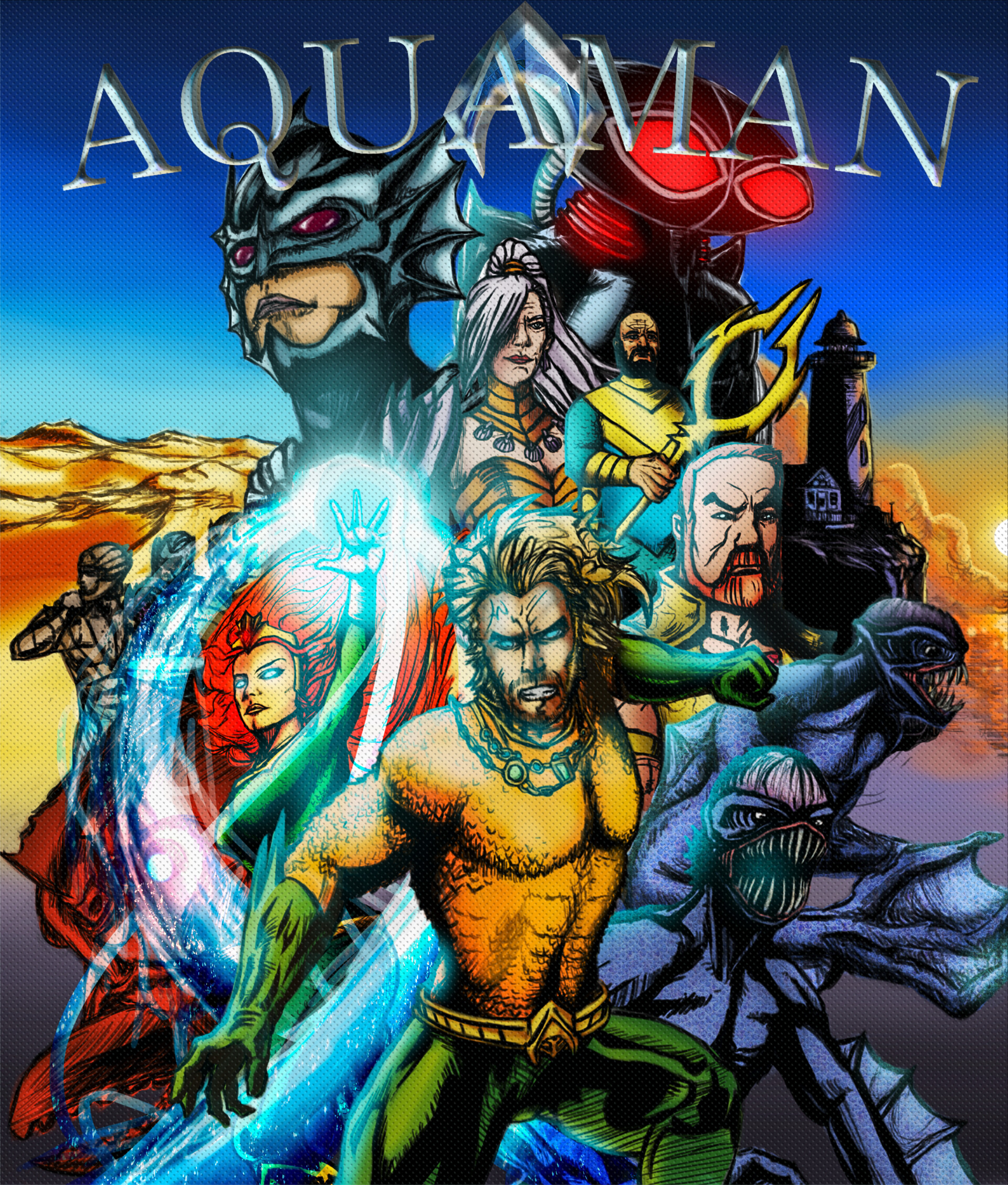 Mason Tan - Aquaman movie poster - comic version