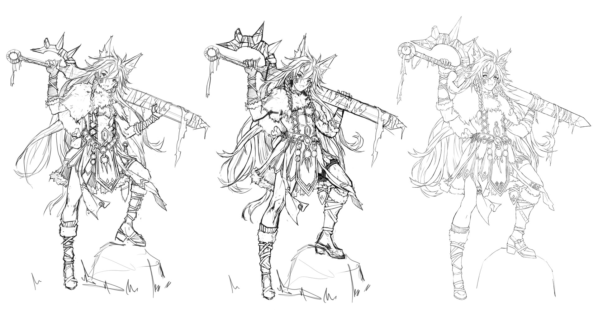 Z-O_U - 늑대귀 전사 [ Wolf-eared Warrior ], image size:1920x1009