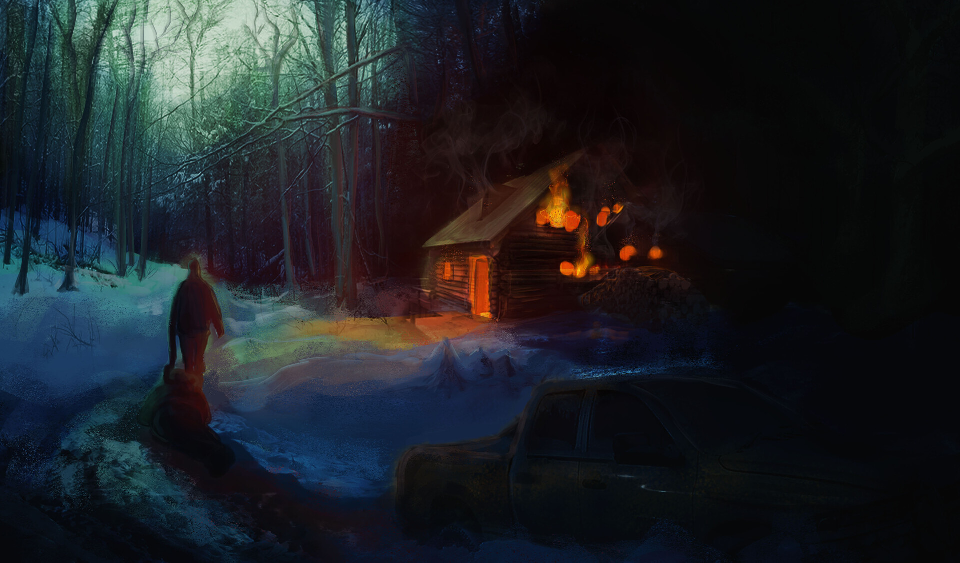 Artstation Cabin In The Woods Maya Lenton
