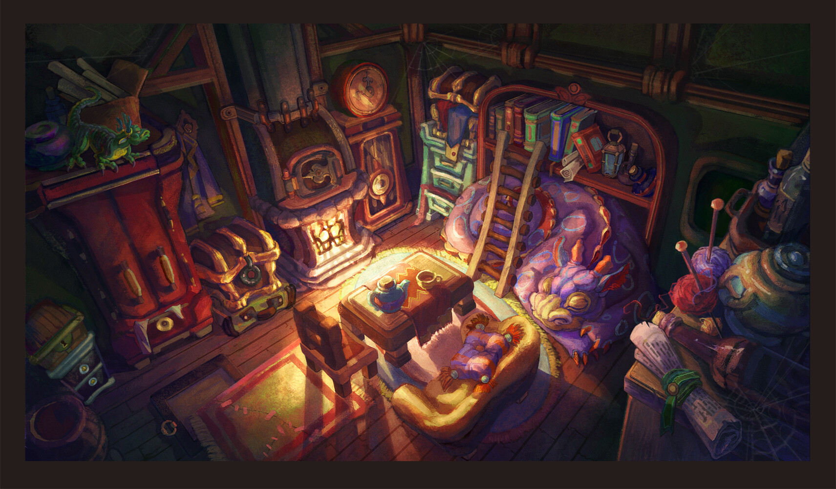Artstation Environment Concept Art Fantasy Living Room Olga Skolz