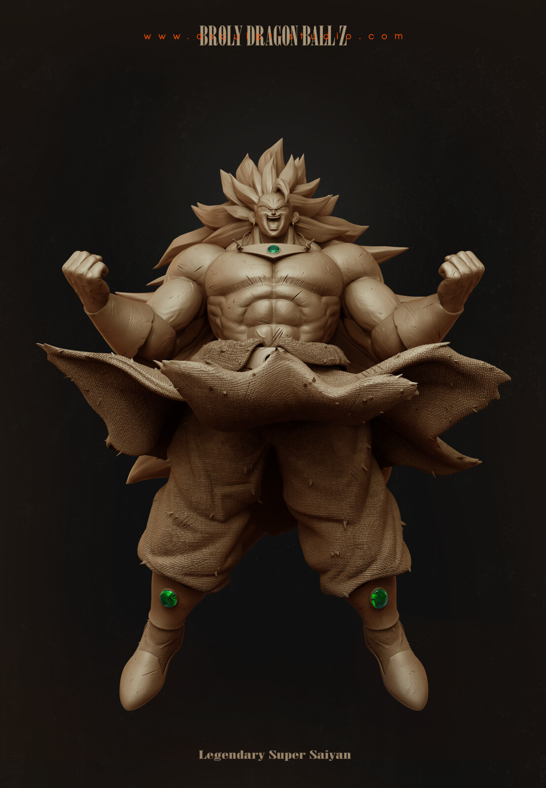 Artstation Broly Dragonballz 3d Printing Project Diep Duong Van
