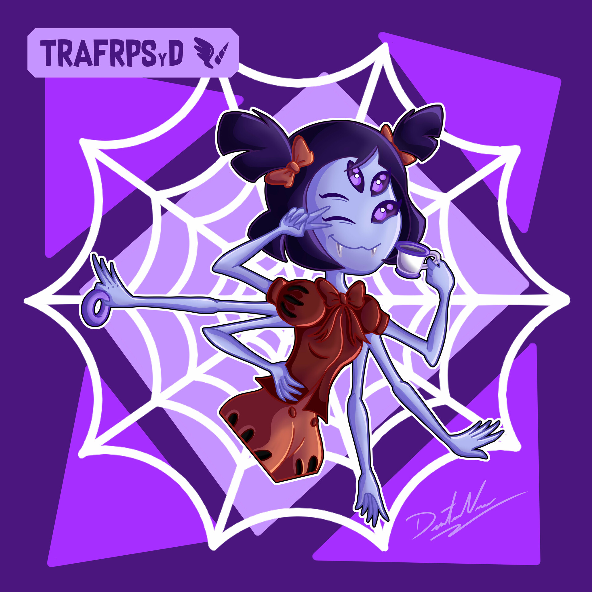 Artstation Muffet Undertale Fan Art Traf 2 0