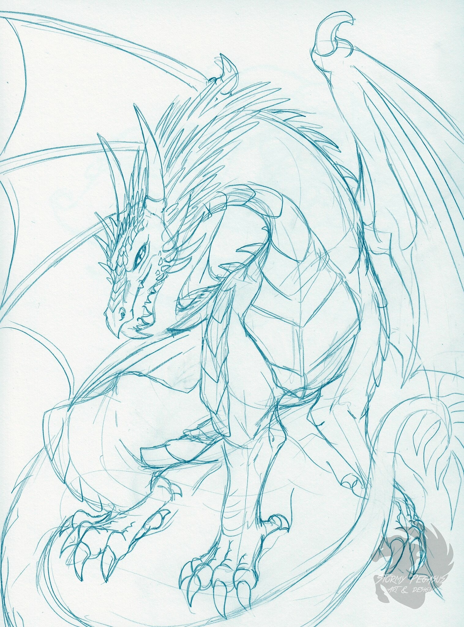 Dragon Drawings - Sketchok easy drawing guides
