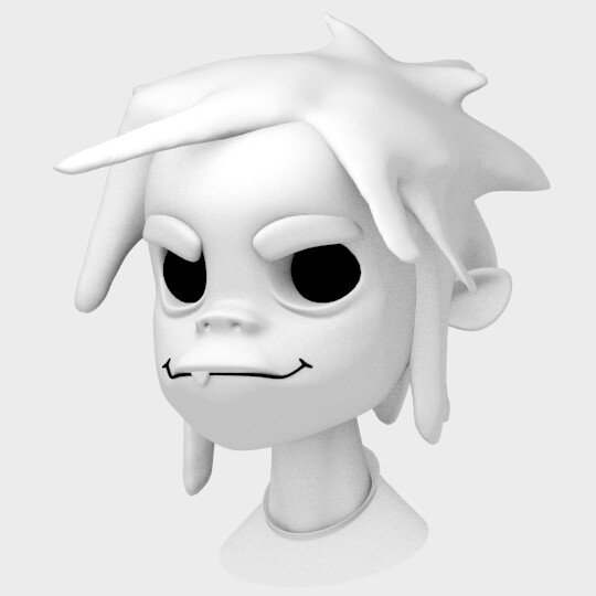 Artstation 2d Gorillaz 3d Model Chris Tsikas