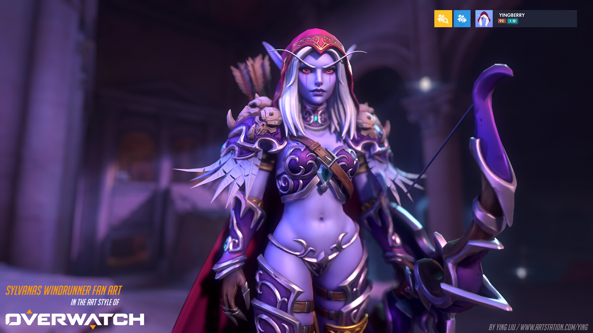 Artstation Sylvanas Windrunner Ying Liu