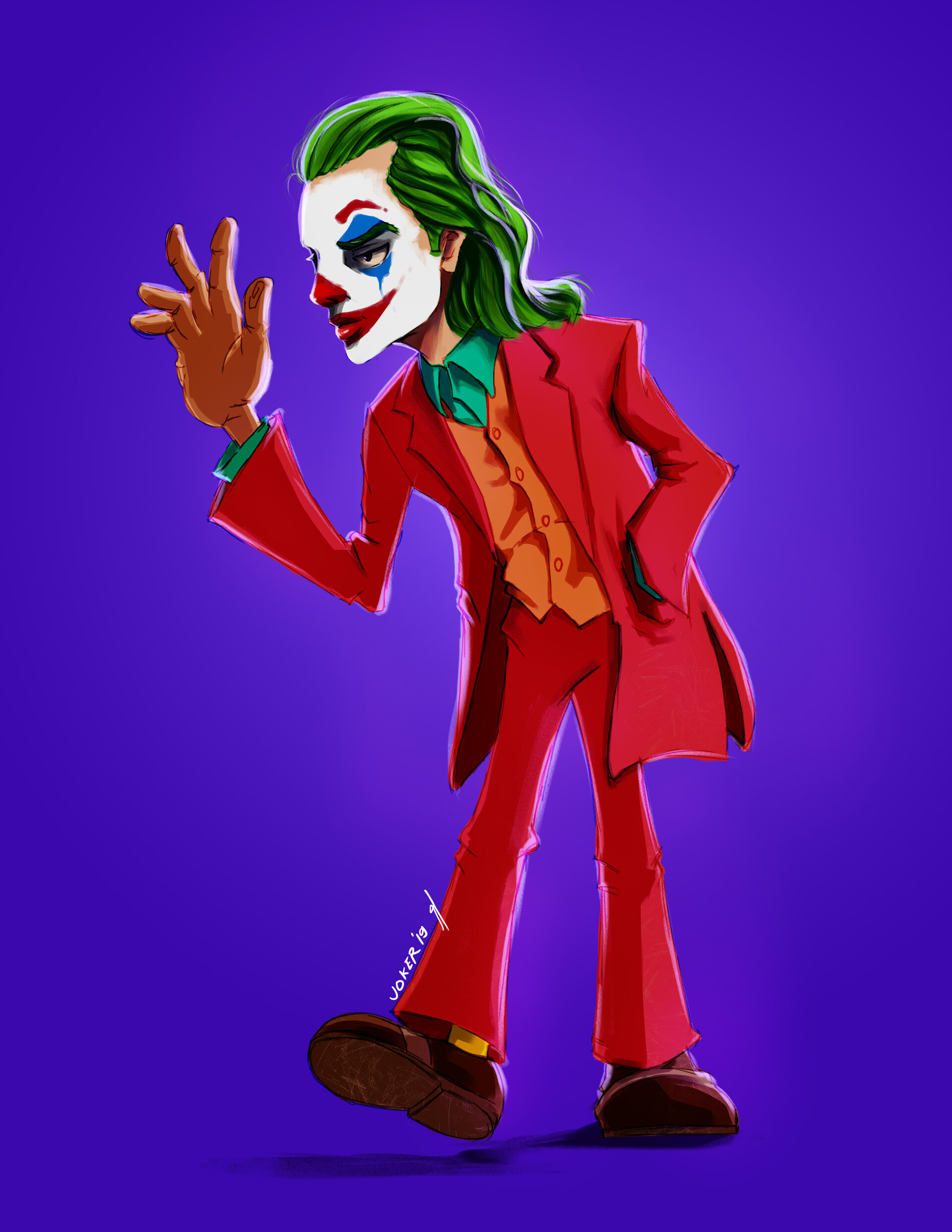 ArtStation - Cartoon Joker 2019 Fan art