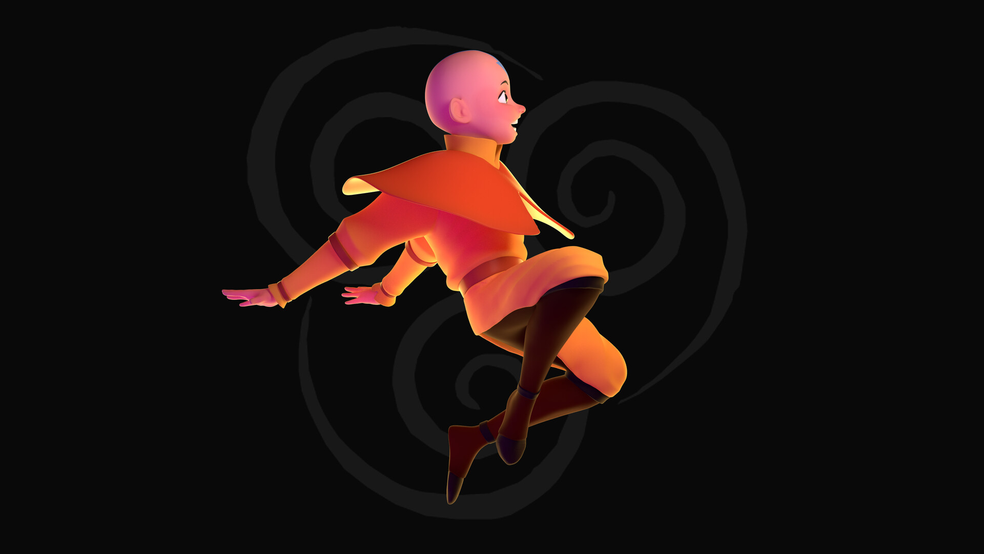 Sarah van Dijk - Aang (Avatar : The Last Airbender Project), image size:1920x1081