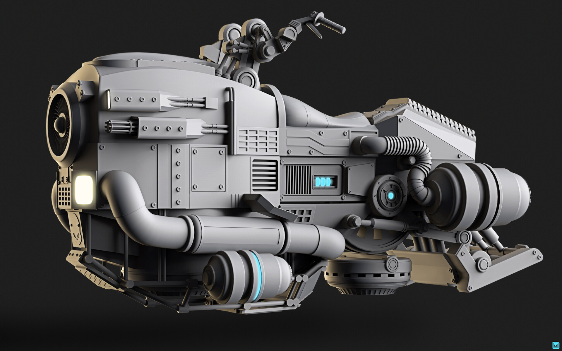 Artstation Mercenary Hover Bike Garreth Jackson