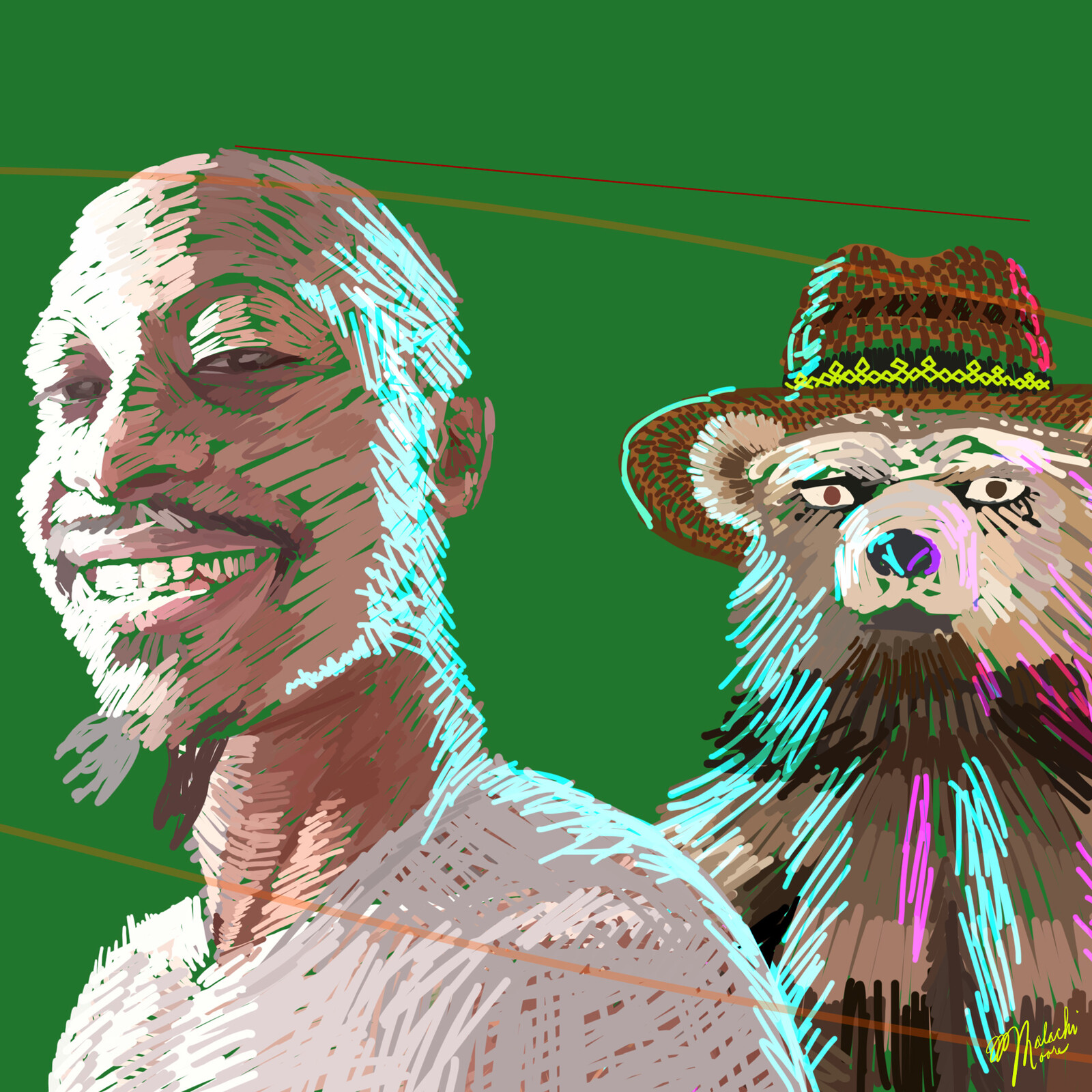 Color guide with bear