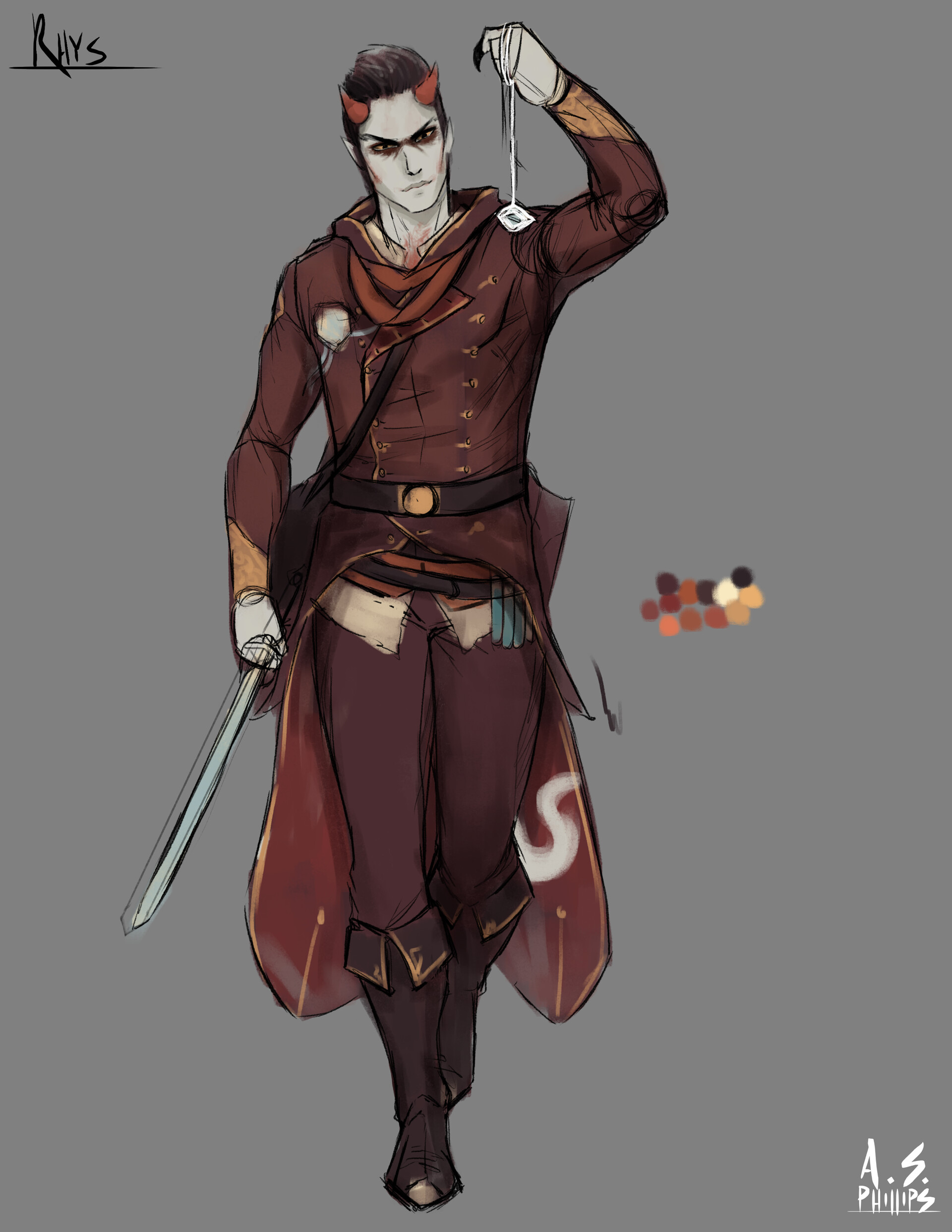 Andrew Phillips Character Commission Maelcolm Tiefling Bloodhunter The blood hunter is a bit various from the average dungeons & dragons usable class. andrew phillips character commission