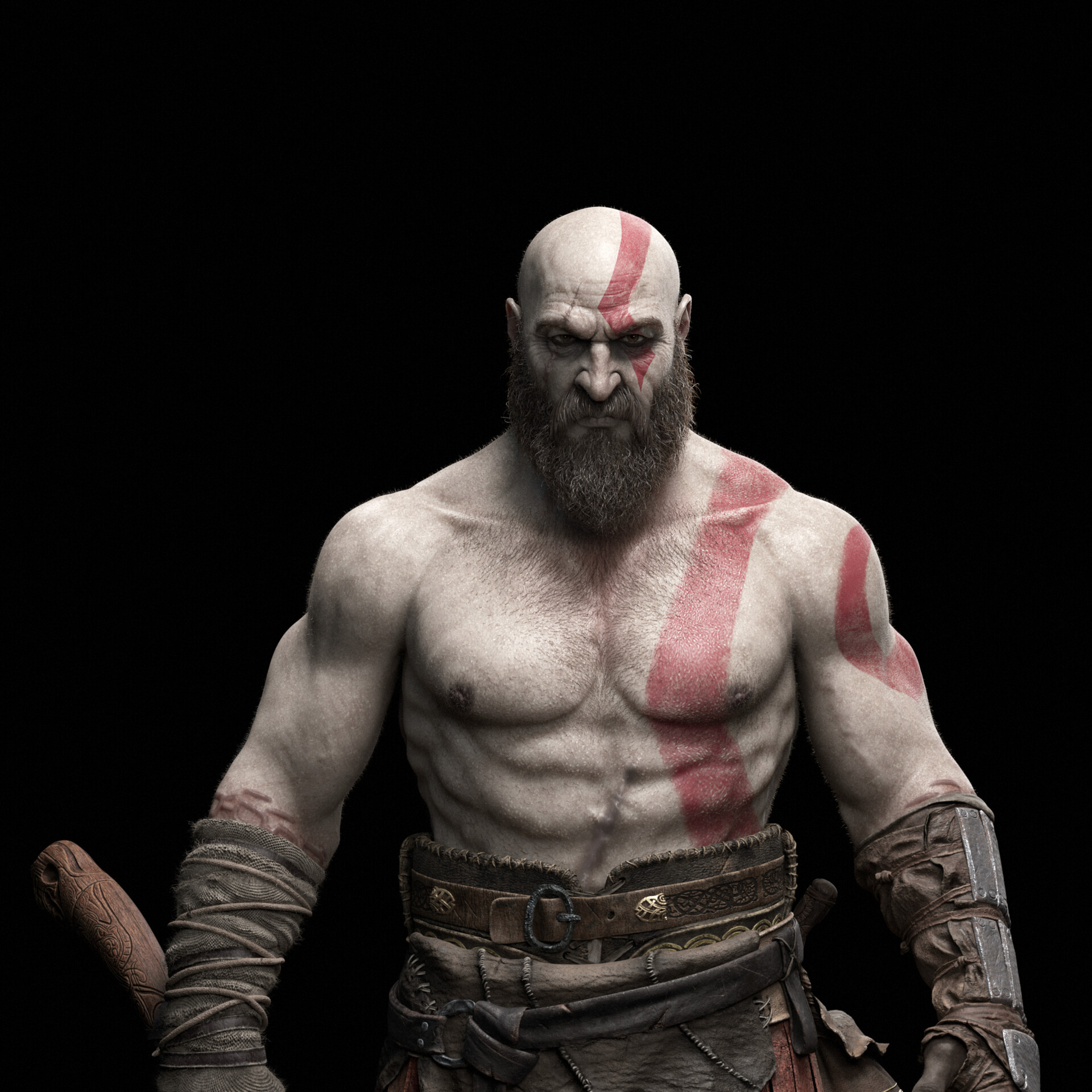 ArtStation - Kratos - God of War 2 - Remastered