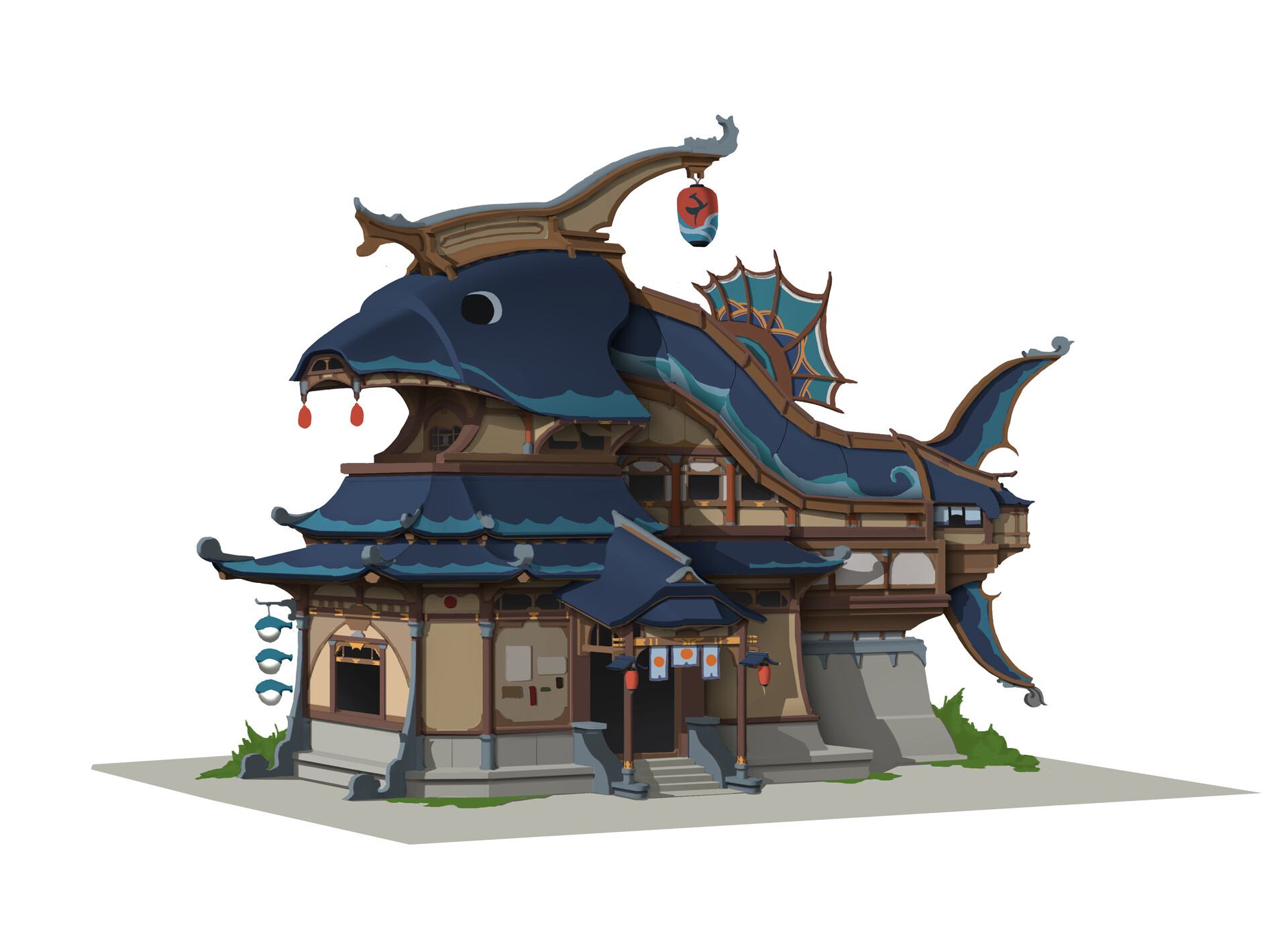 Artstation 和风建筑1