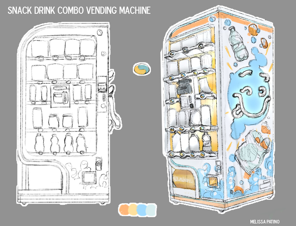Artstation Duo Vending Machine Melissa Patino My first ever youtube drawing demo (sorry i talk so fast at first) based on a drawing prompt from my new book, the pose drawing sparkbook. duo vending machine melissa patino