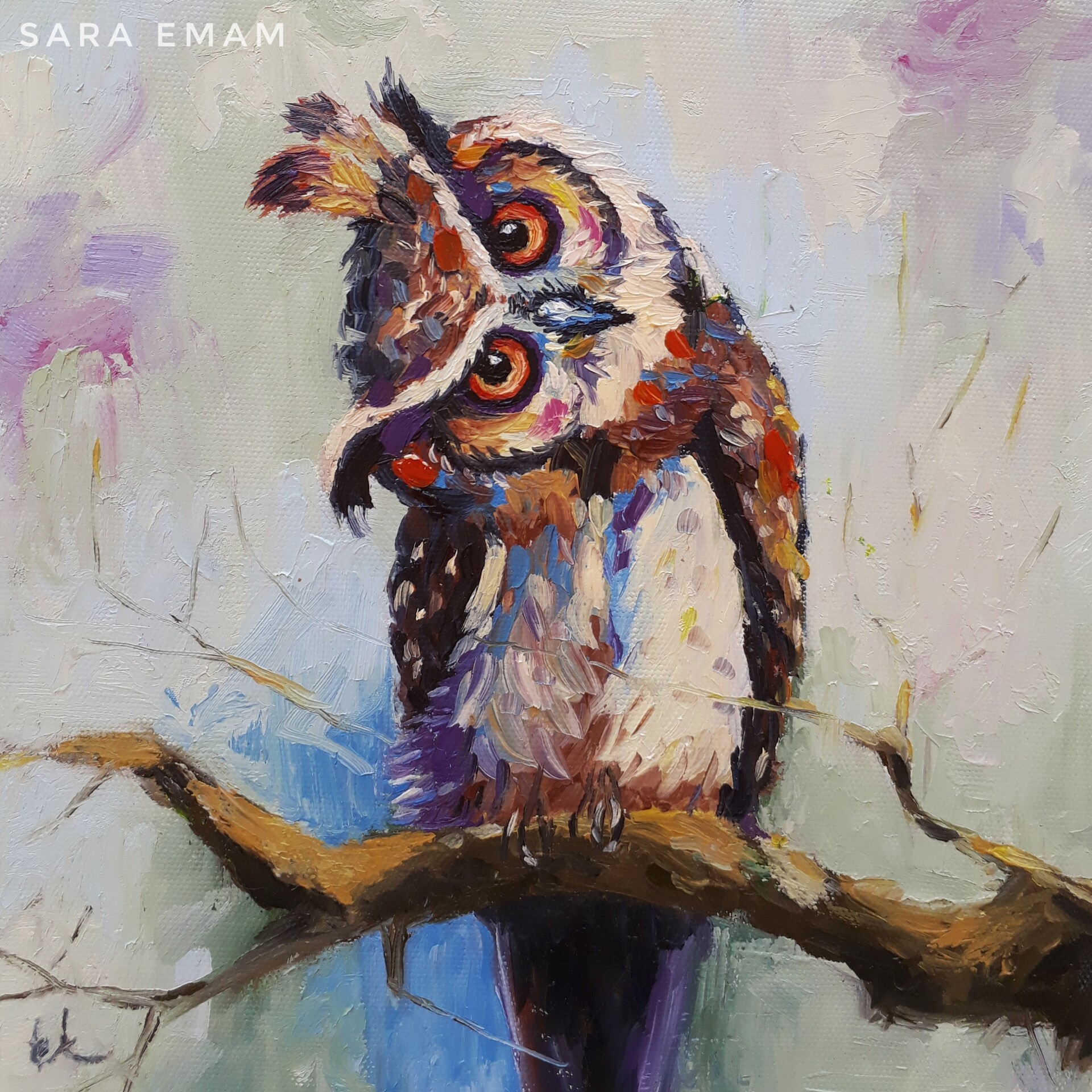 Artstation Cute Owl Sara Emam