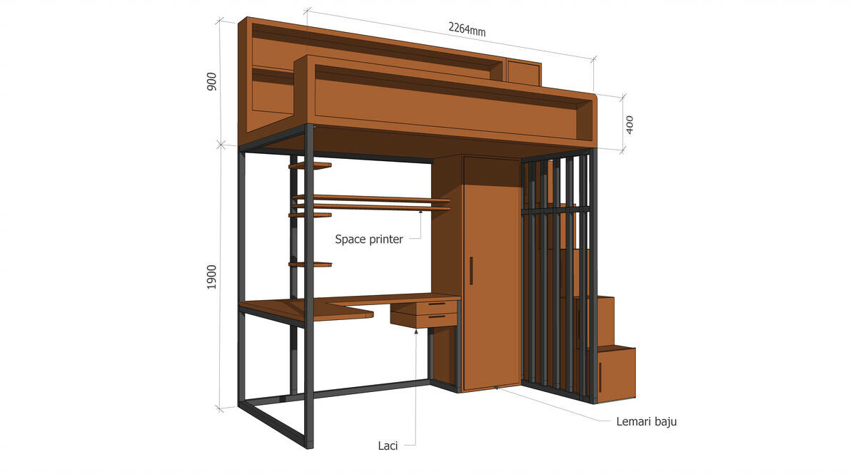 Artstation Furniture Design Combination Between Study Desk