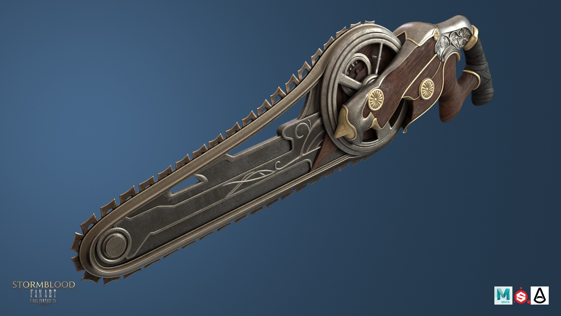 Artstation millking s saw final fantasy fan art 