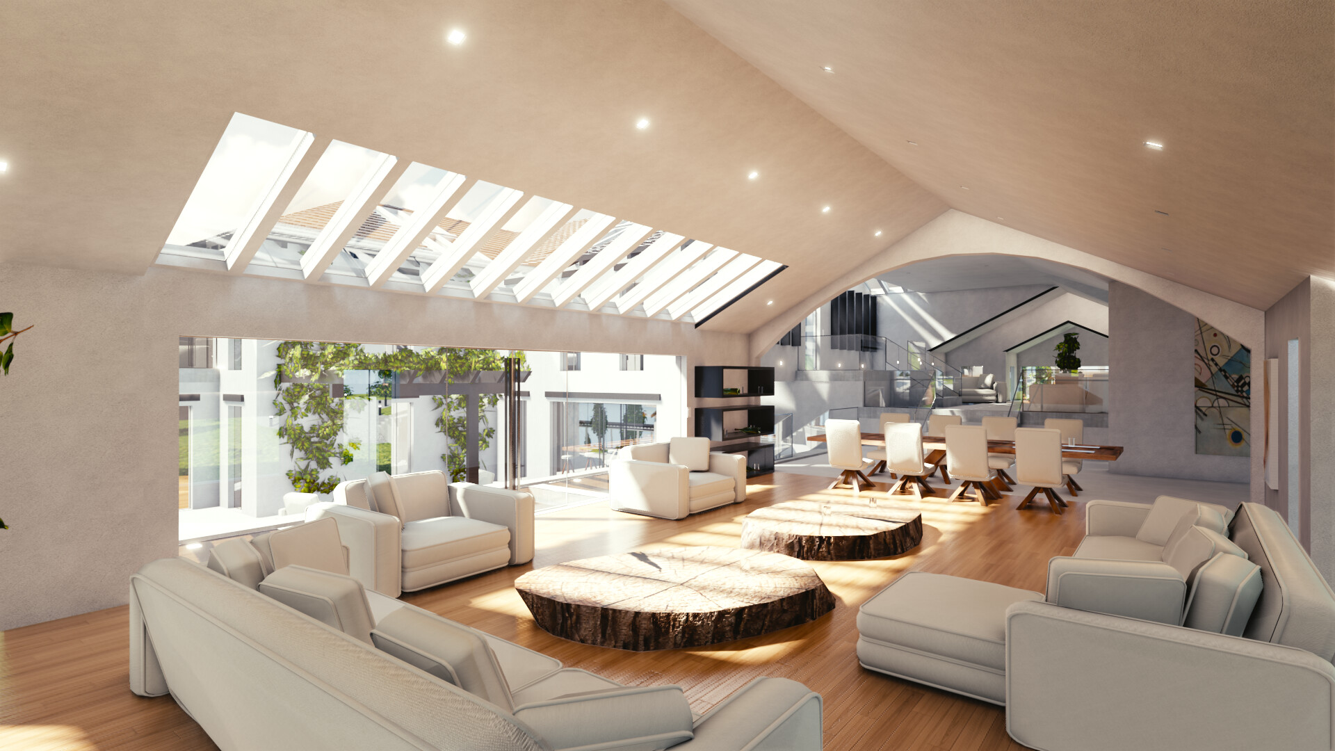 Artstation Blender Eevee Modern Mansion Dennis Wormgoor