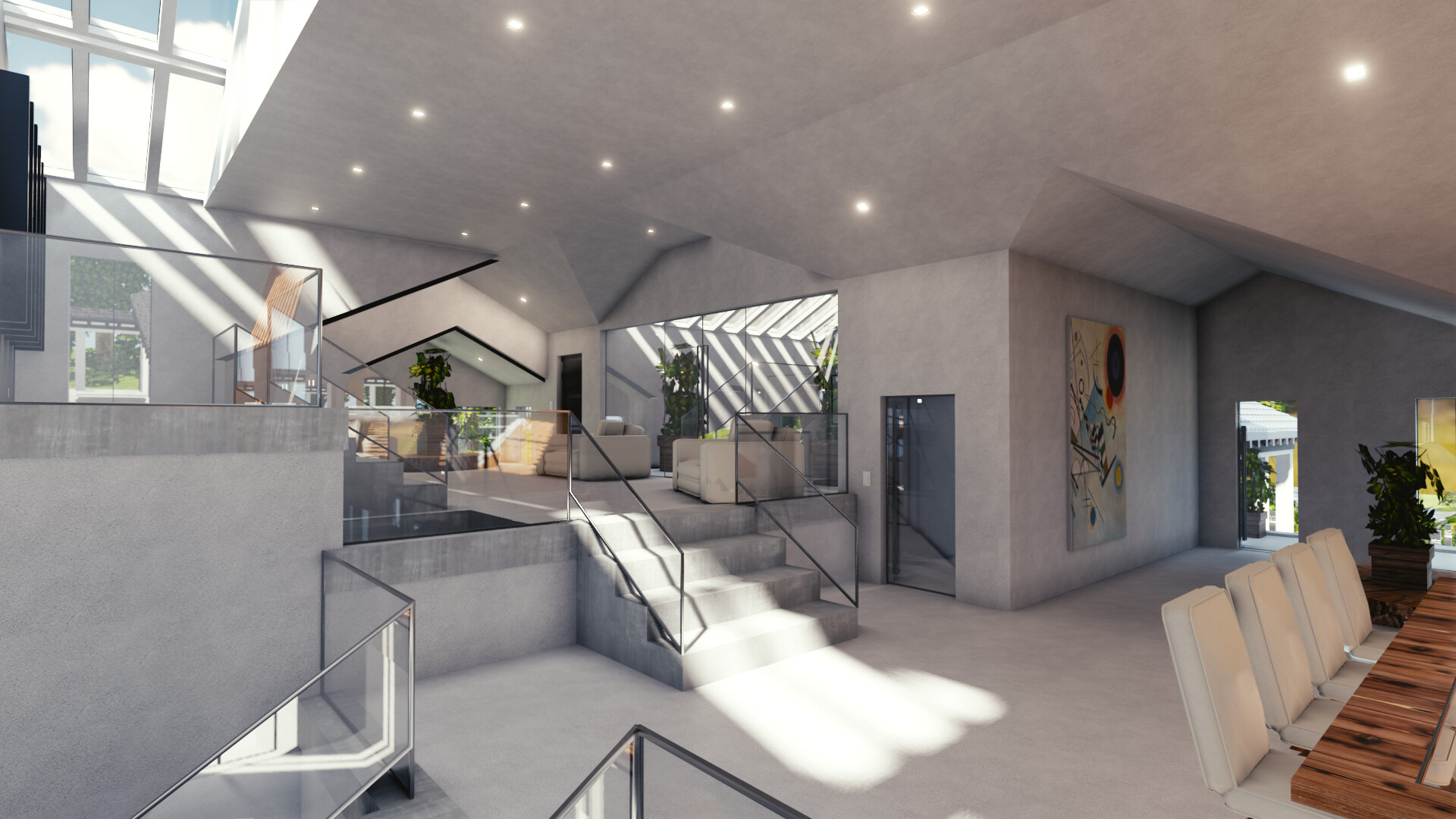 Artstation Blender Eevee Modern Mansion Dennis Wormgoor