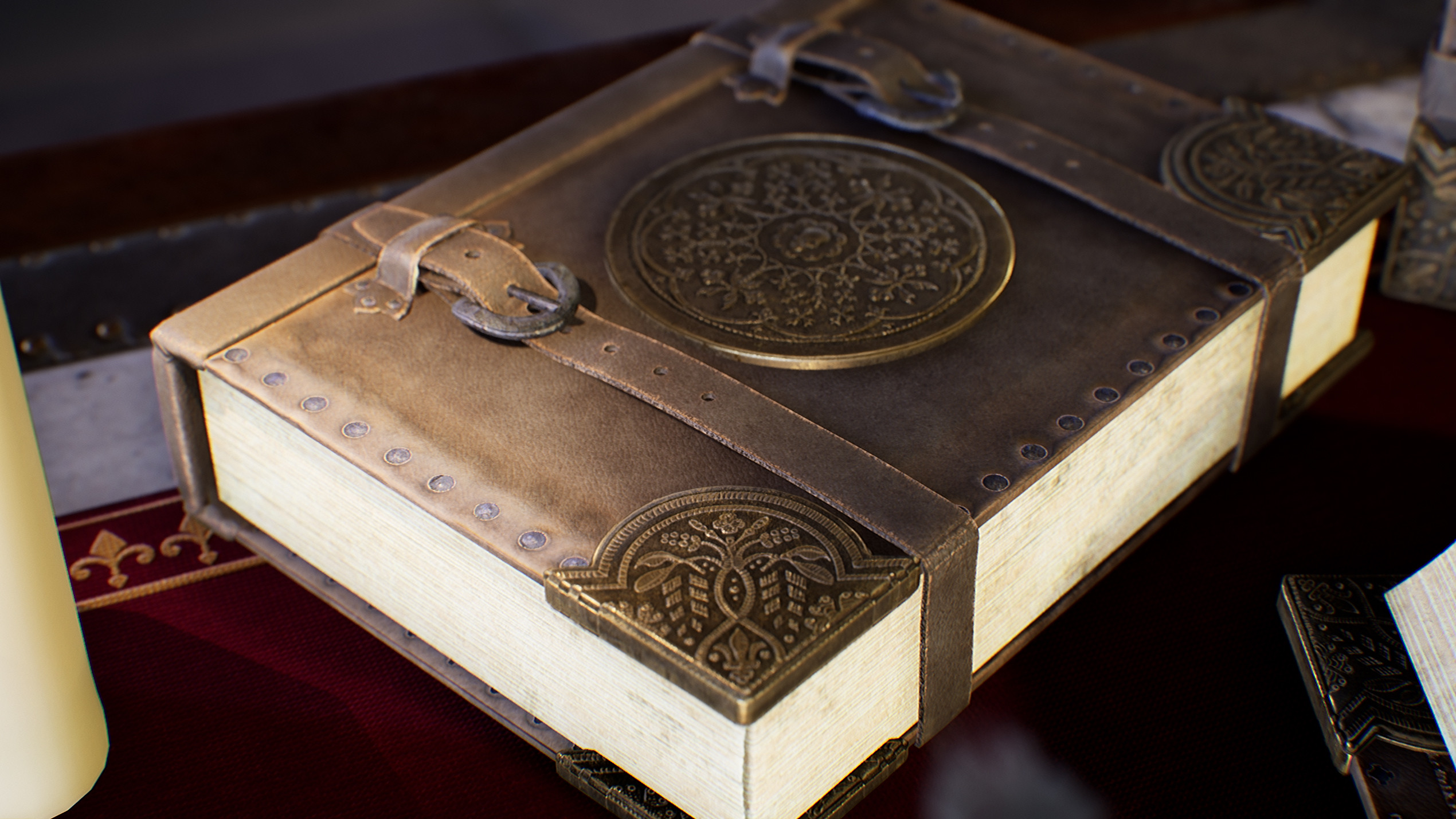 UE4 screenshot close up detailed shot of the spell book view 1.