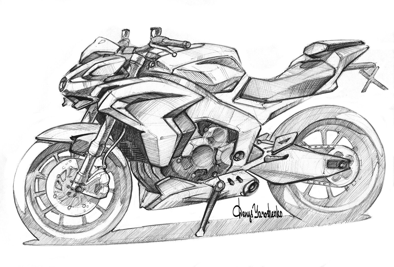 Motorcycle Drawing Images  Free Download on Freepik