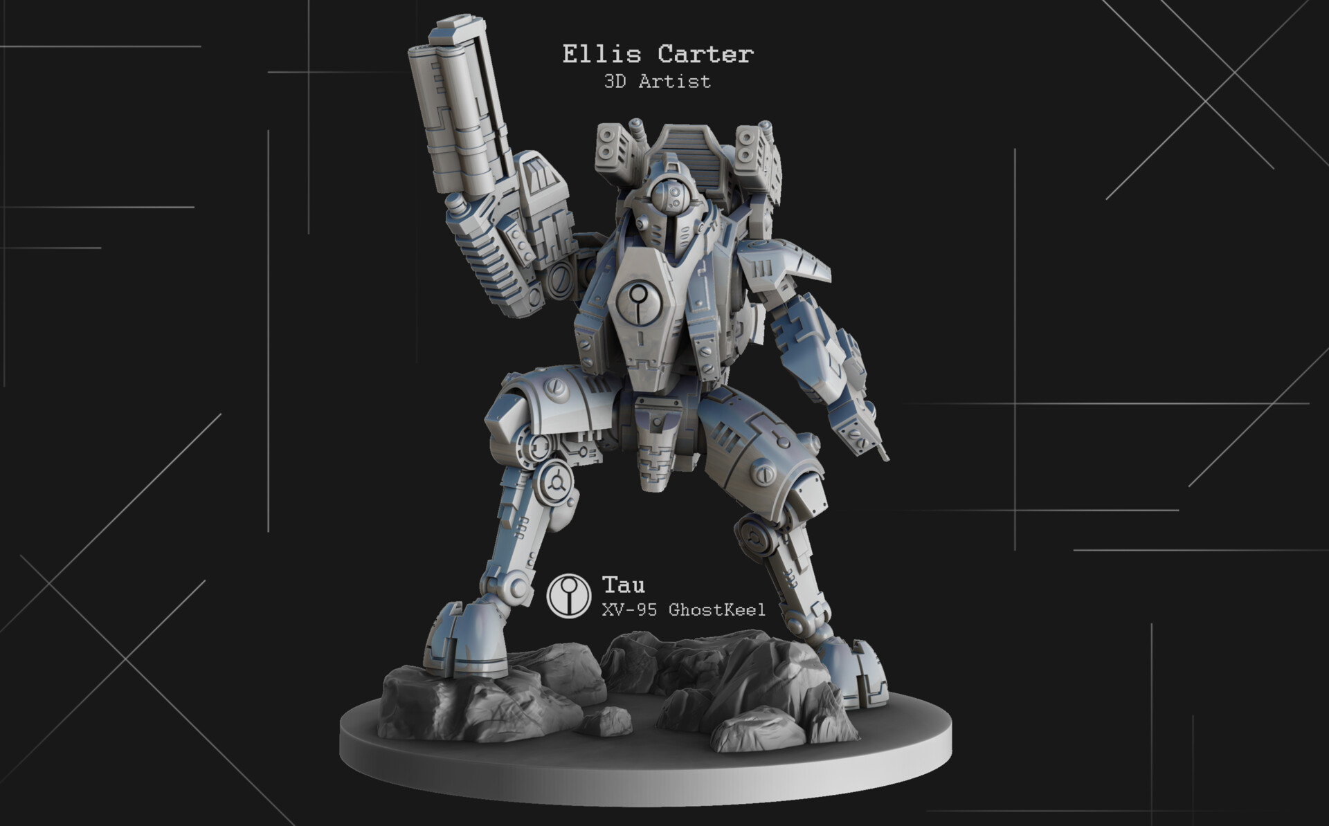 Ellis Carter - Tau [XV-95] GhostKeel Battlesuit