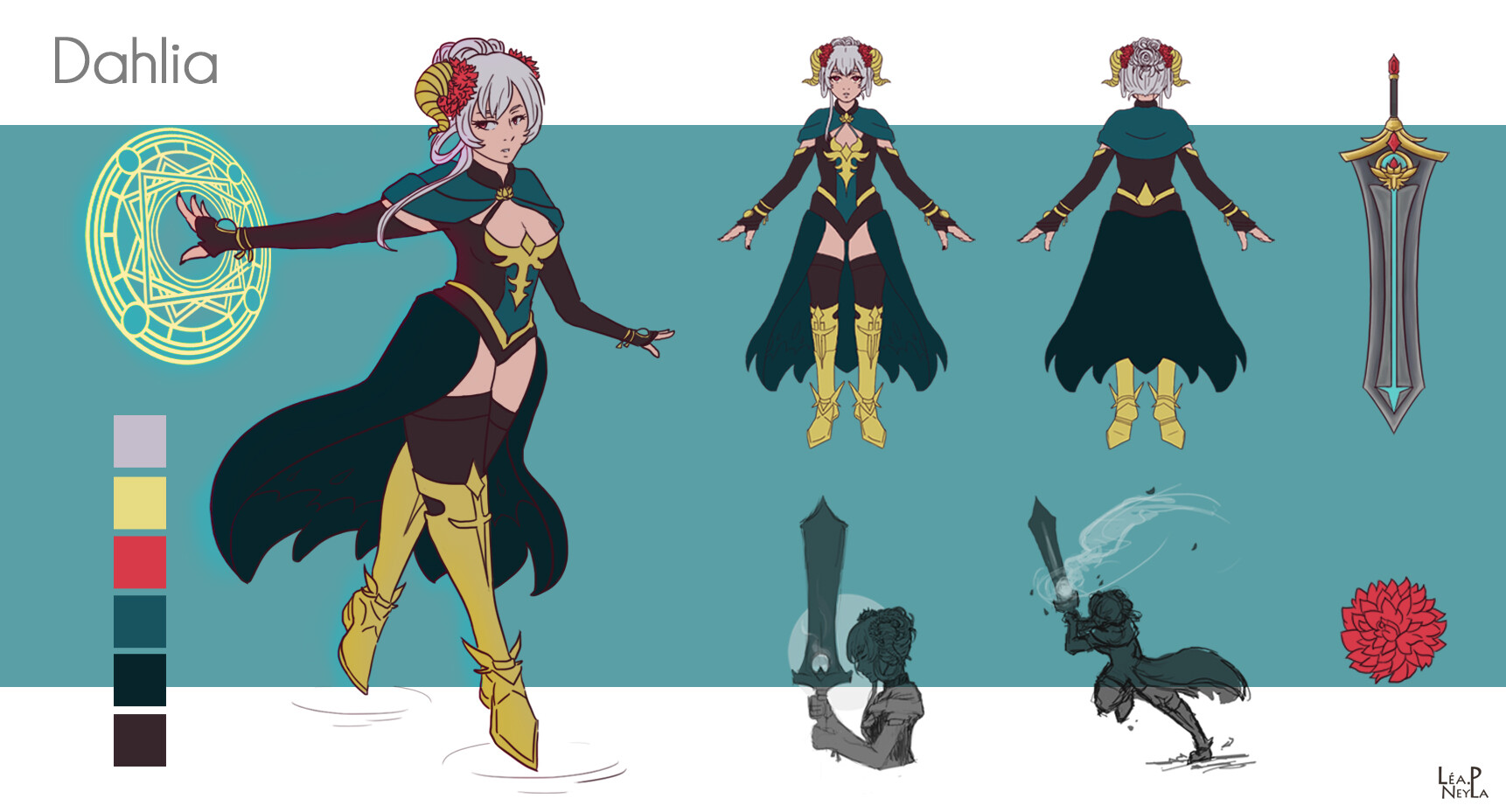 Artstation Character Design Dahlia Project 2d 3d Lea