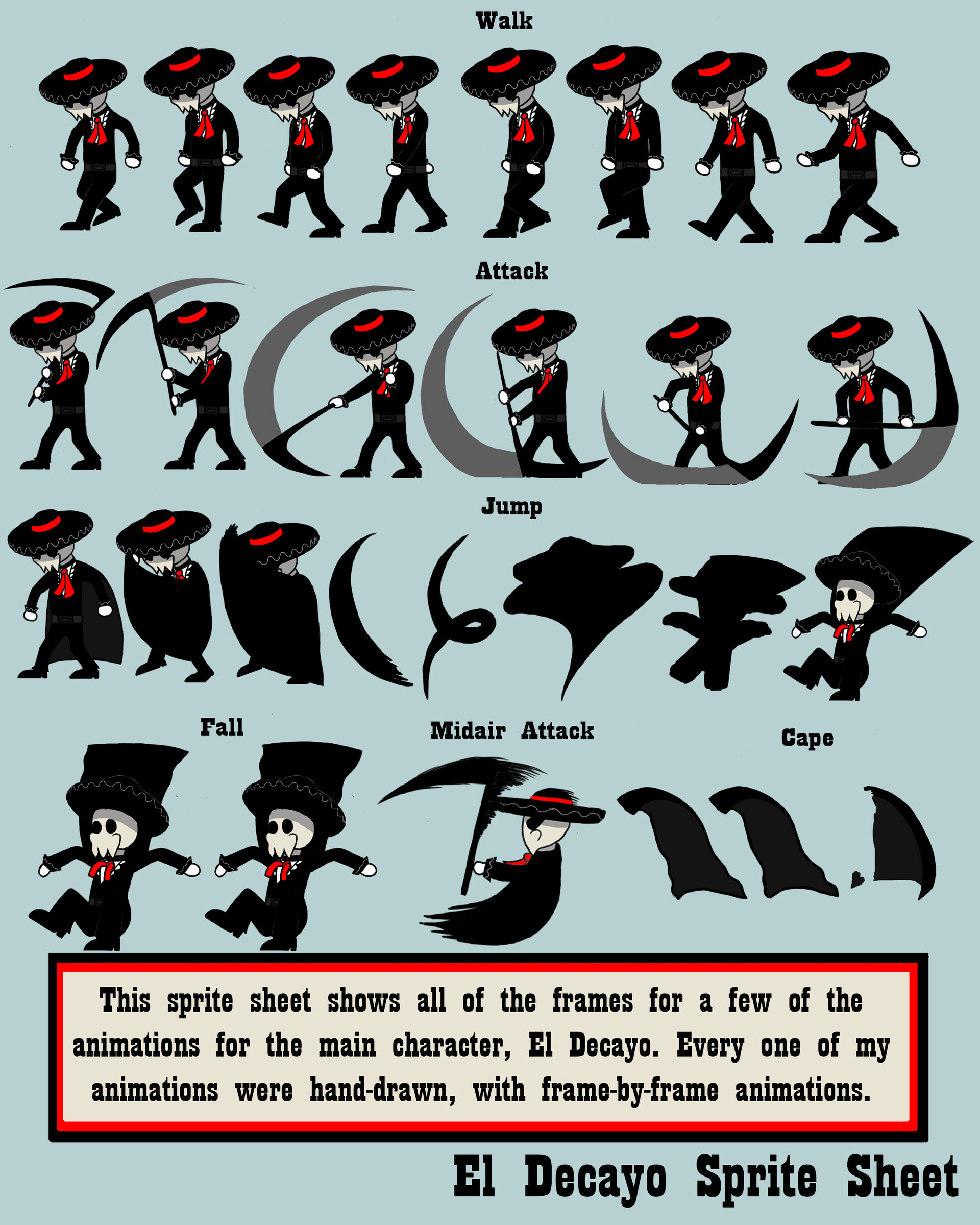 Artstation El Decayo Main Character Sprite Sheet James Stokes