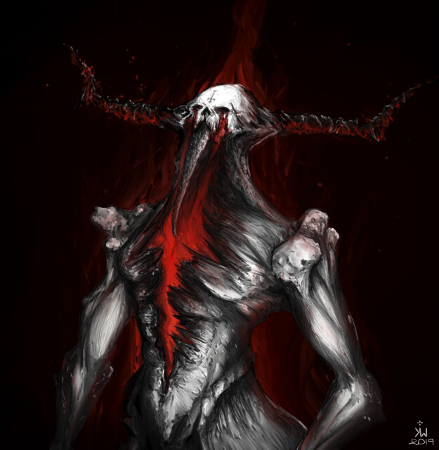 Artstation Demon Digital Painting Practice Krystian Wessel