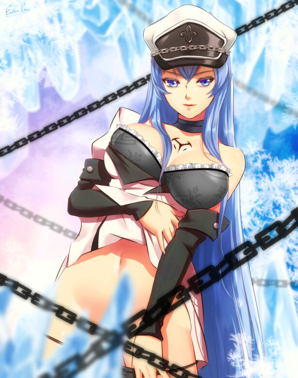 Artstation Esdeath Esther Shen Art abyss anime akame ga kill! artstation esdeath esther shen