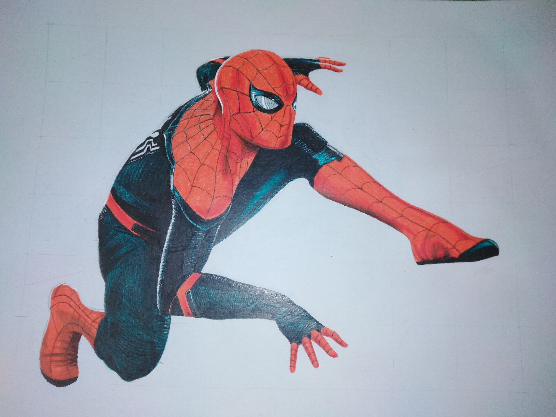 Drawings Of Spiderman Far From Home Drawing Art Ideas