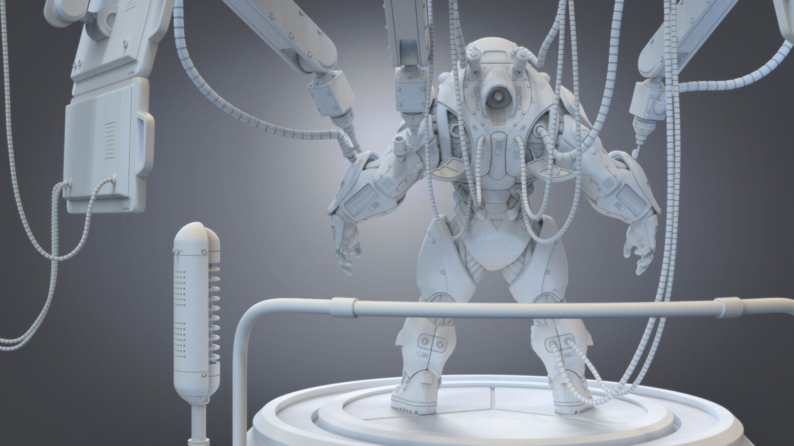 Final model rendered in Keyshot with occlusion material.
