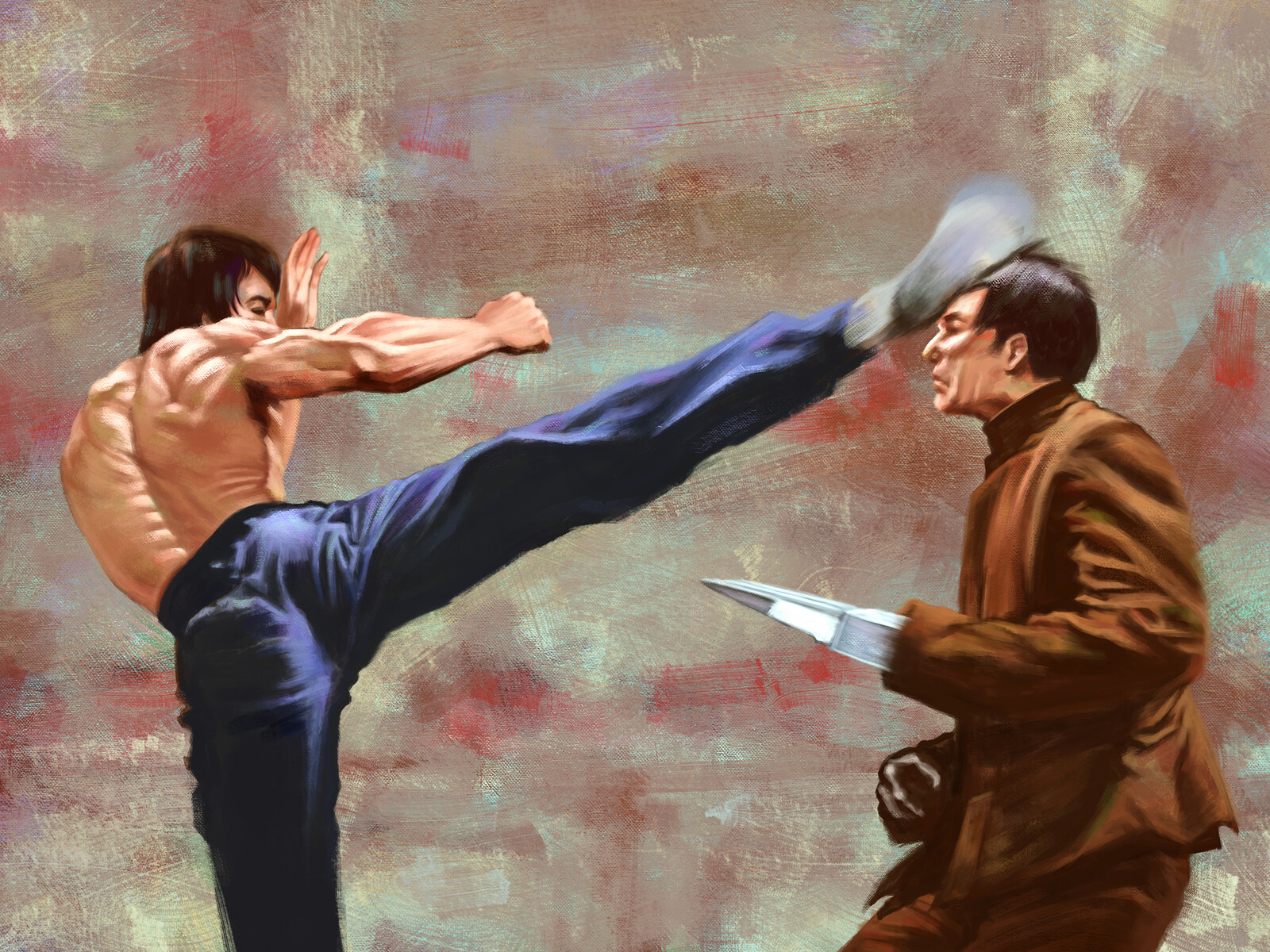 bruce lee dragon kick