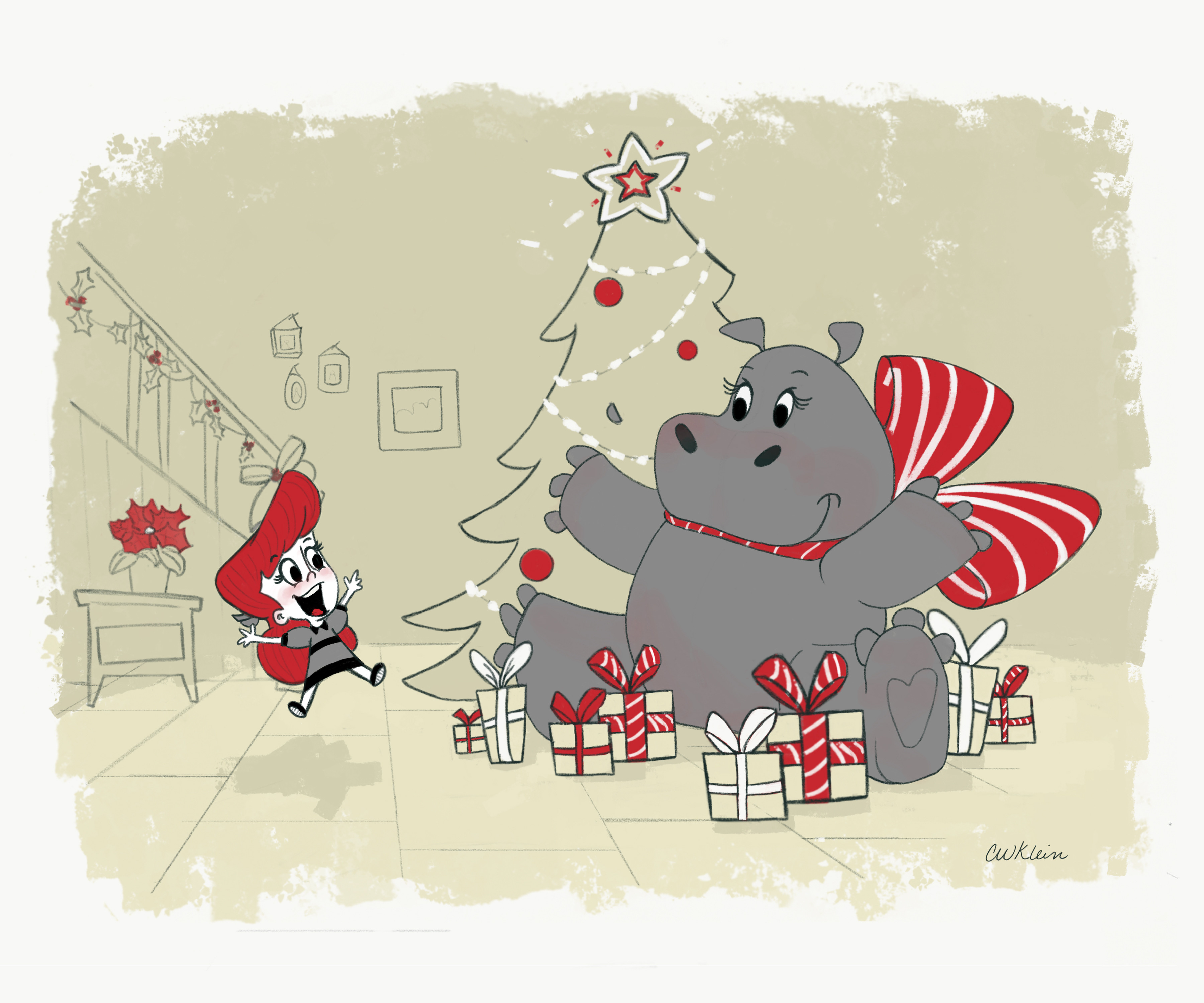Oh what joy and surprise finding a hippo by the Christmas tree.

Displayed at the 2019 Academy of Art Spring Show and 2019 Commencement Ceremony as outstanding student work.