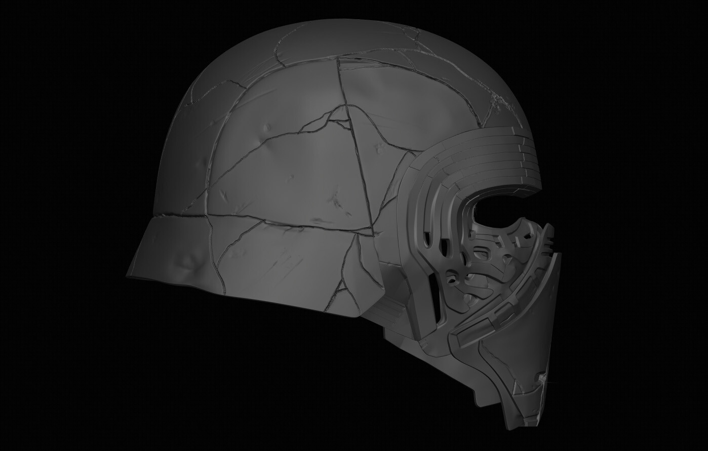 Artstation Reforged Kylo Ren Helmet 3d Peter Beard