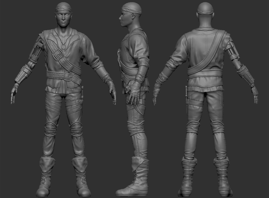 High-poly sculpt in Zbrush