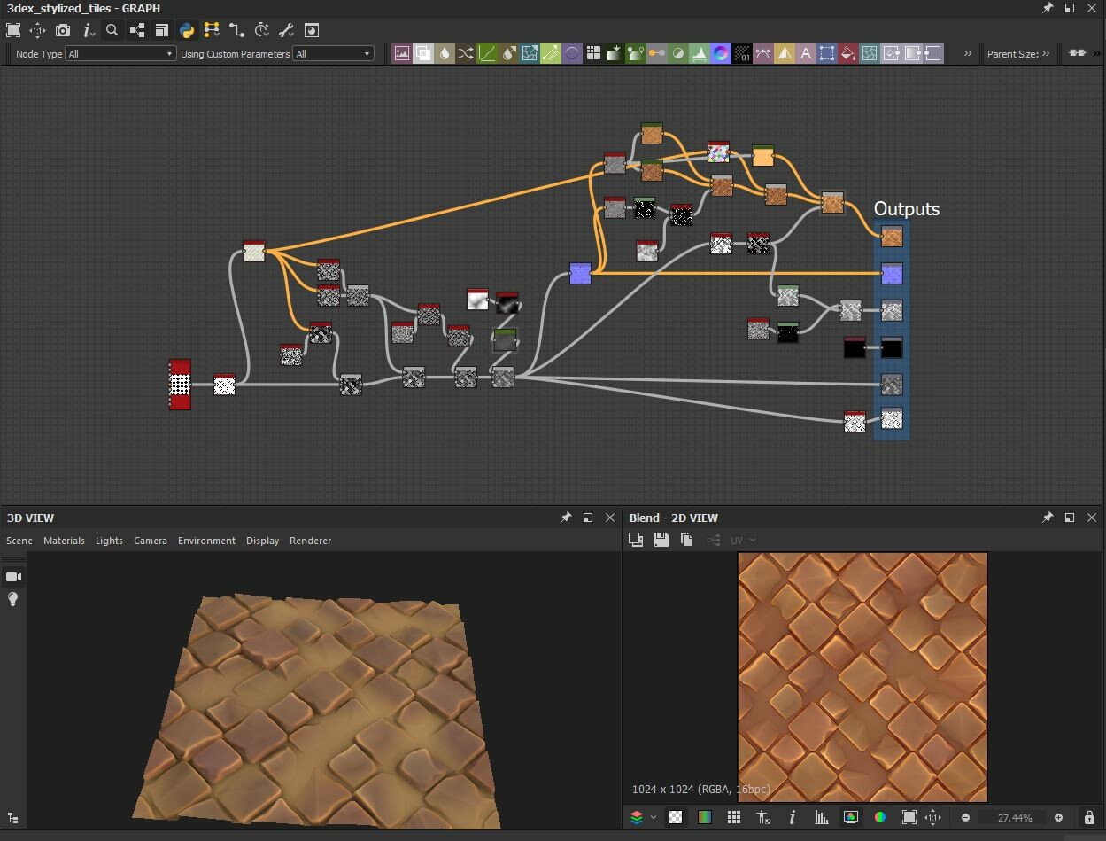 3dextrude Tutorials Stylized Tiles Substance Designer