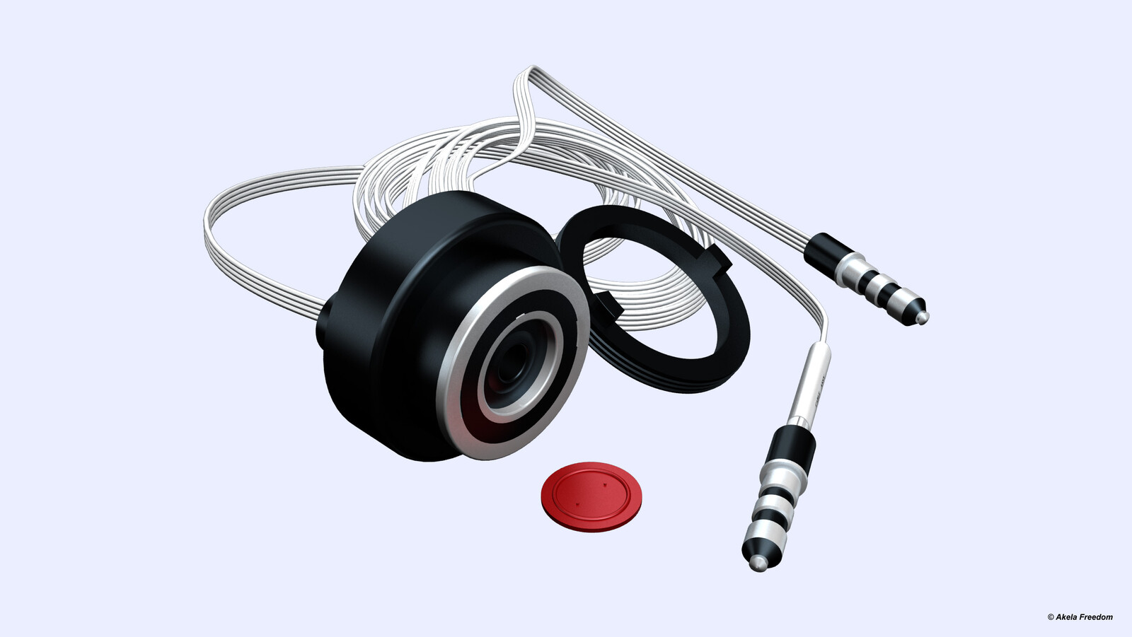 The socket is covered with a plastic cap. A plastic screw ring is used to hold the outlet in the charging well of the bomb.