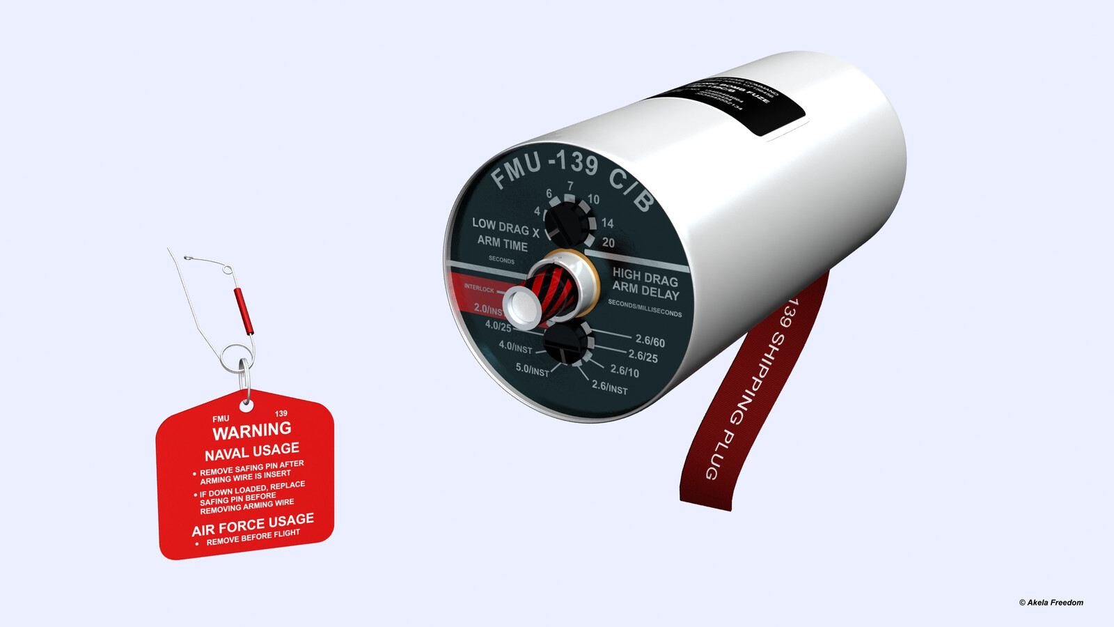 If the safing pin is removed from the FMU-139 and the red-and-black striping is visible on the gag rod sleeve, the fuze is enabled and could be armed.