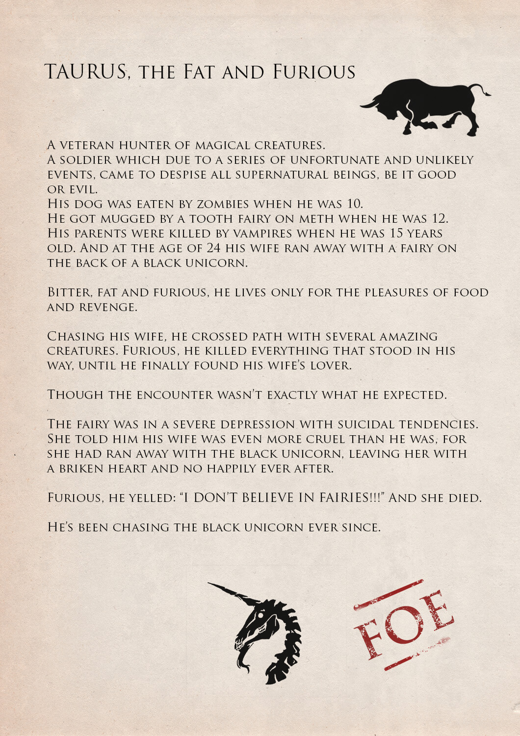 Cgmonkeyking Taurus The Unicorn Slayer