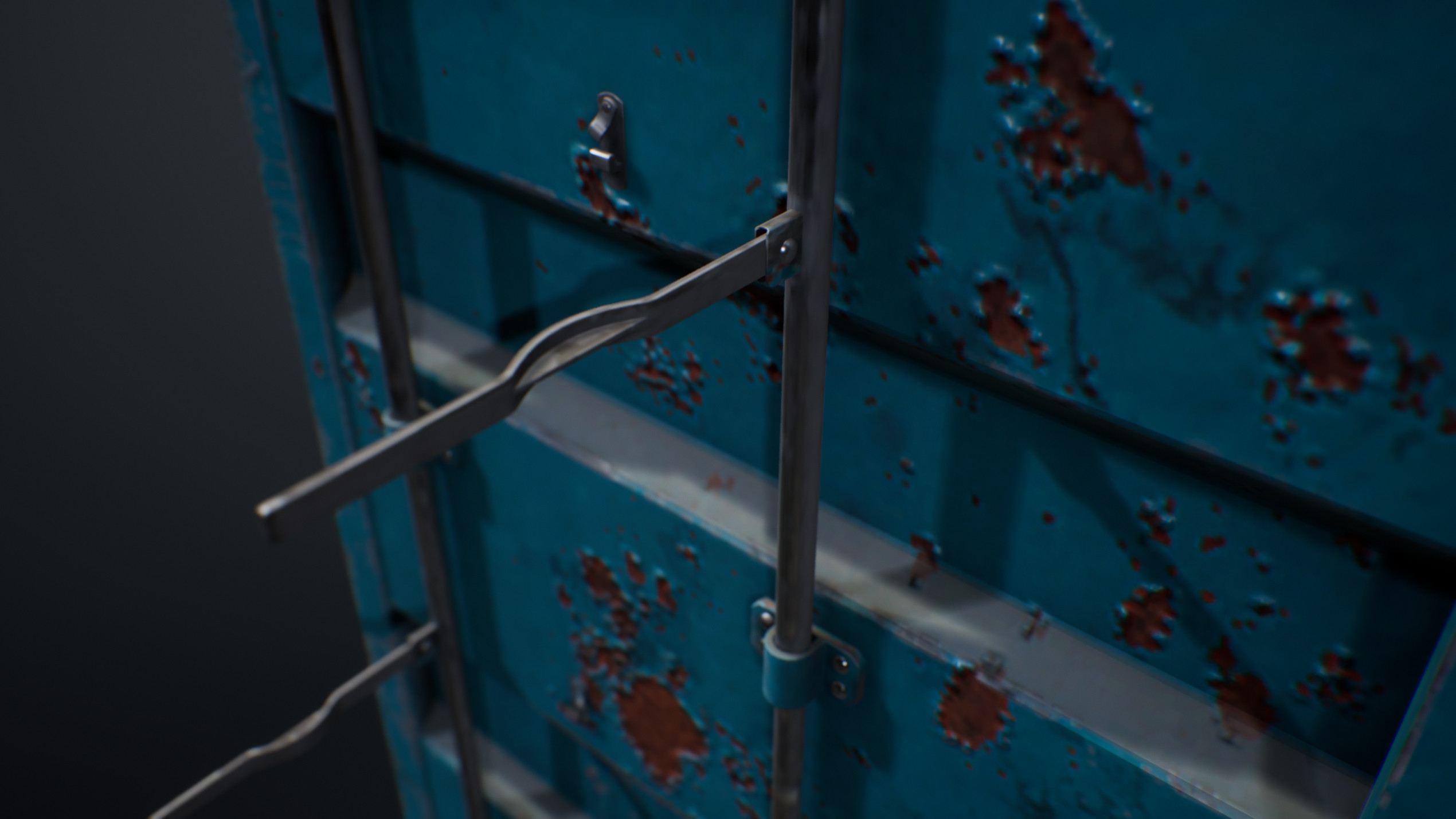 UE4 screenshot detailed shot of the container hinges 2.