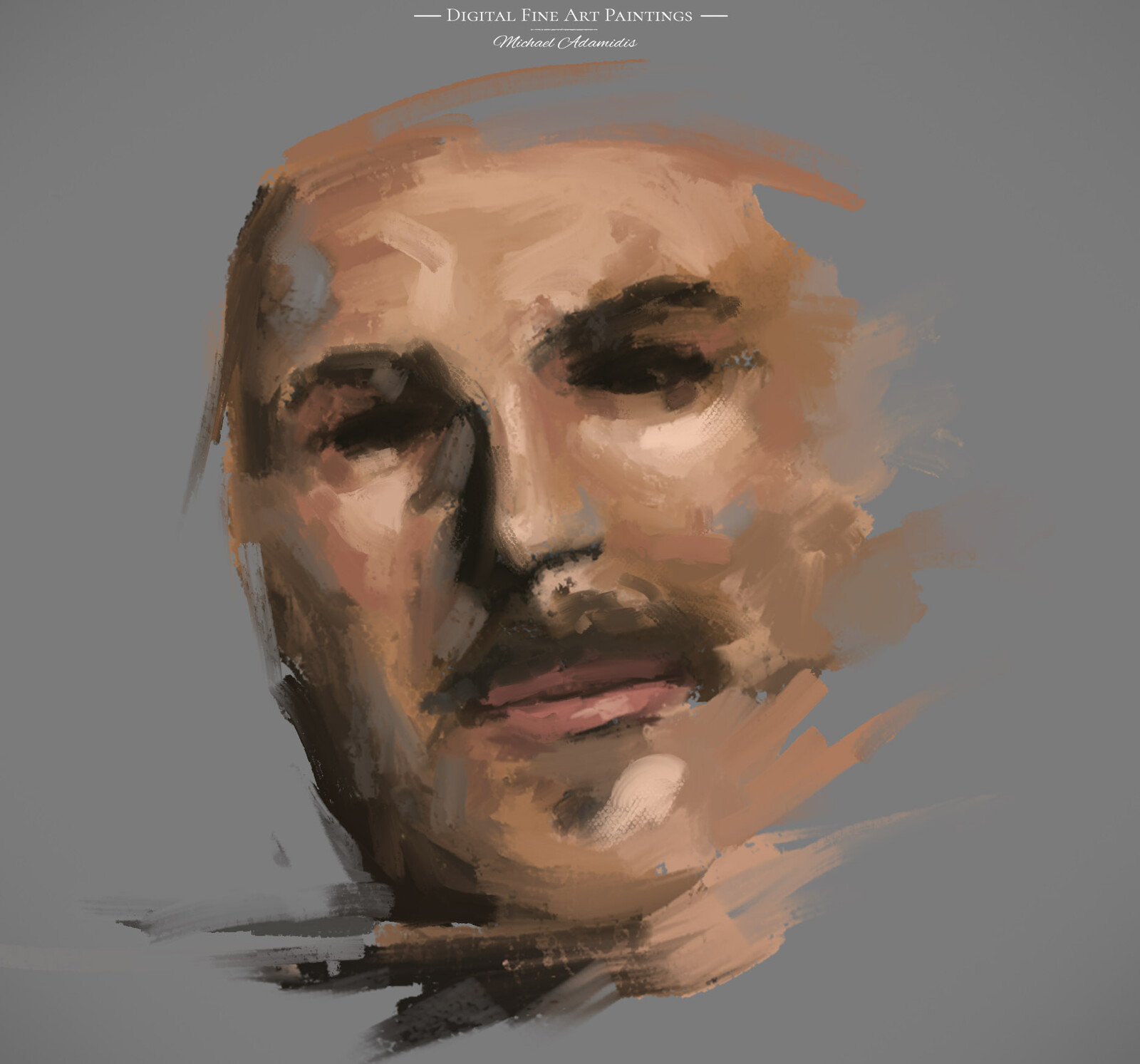 An unfinished but finished piece of work - Digital Portrait of a Man