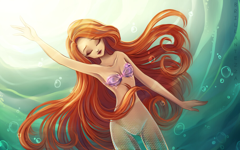 ariel (the little mermaid) drawn by user_zwze2384 | Danbooru