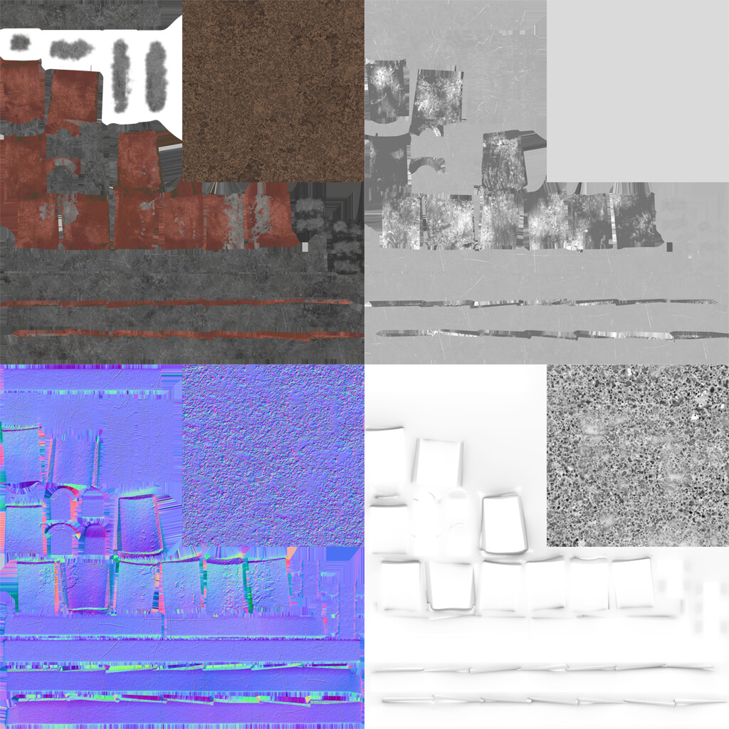 Textures for extra parts of the roof