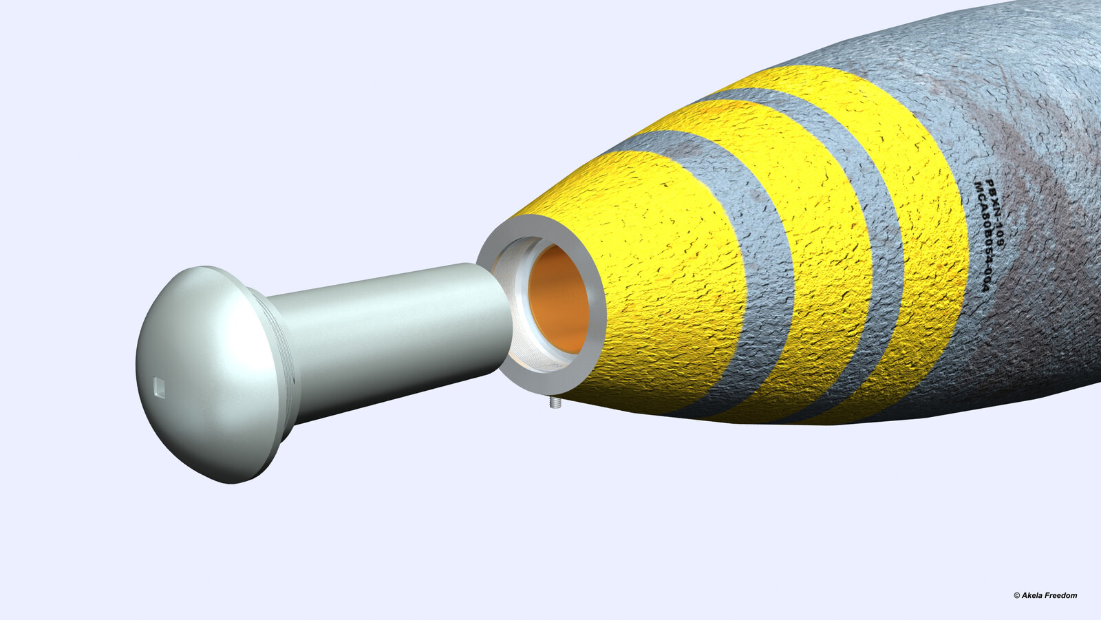 MK-84 in details:
The hemispherical Solid Nose Plug MXU-735A/B.