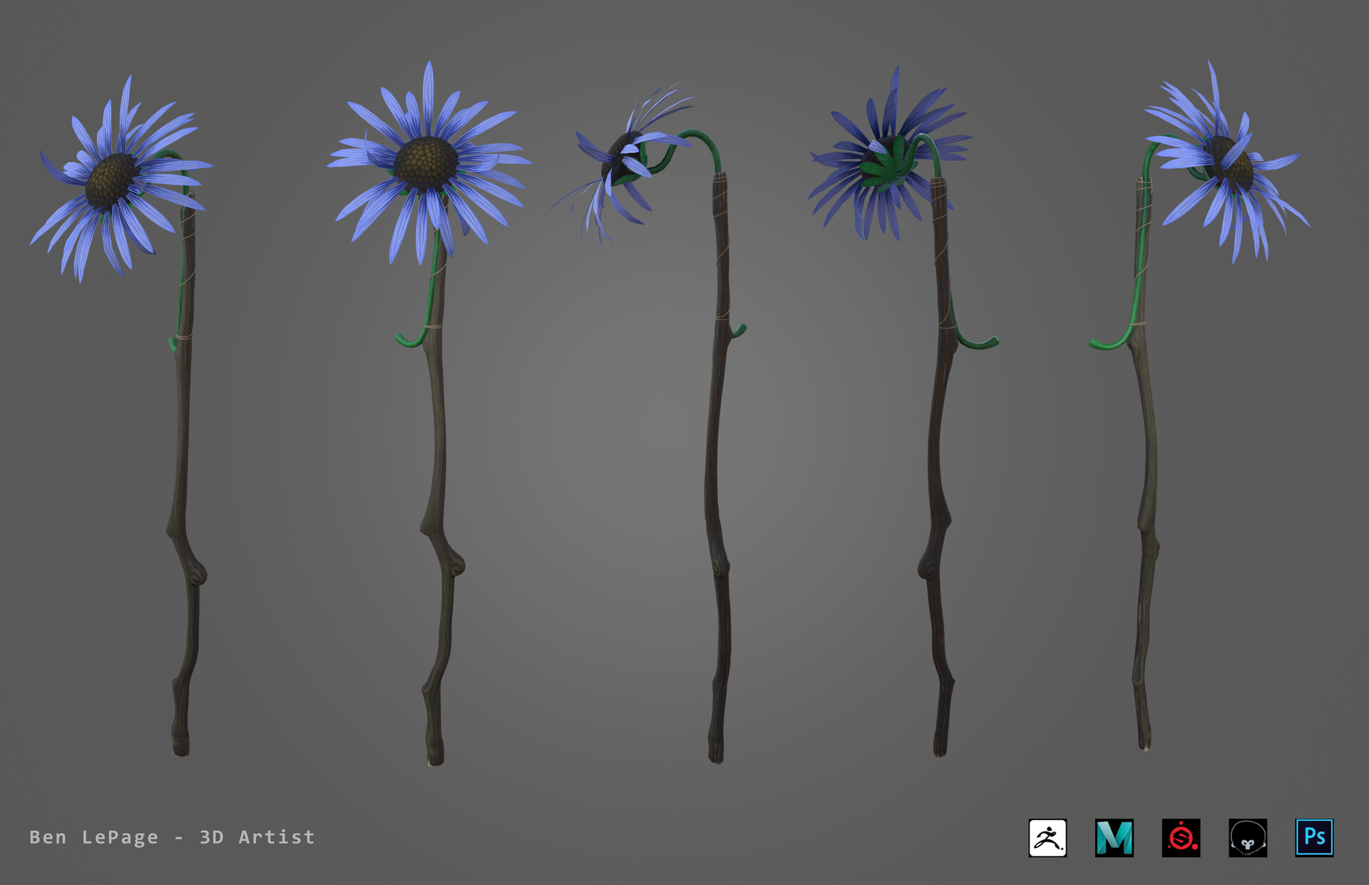 ArtStation - Flower Staff