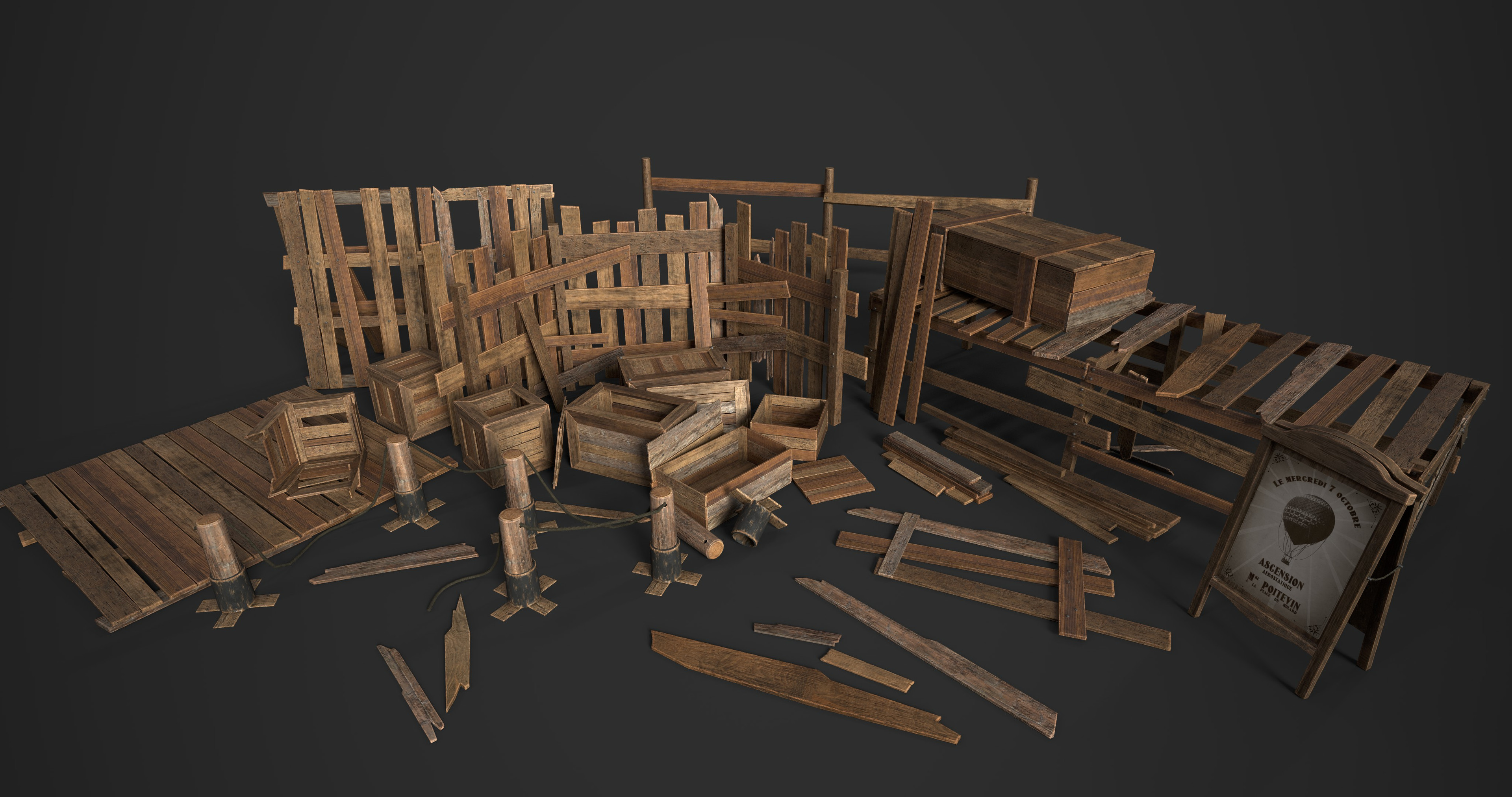 Wood crate pack 